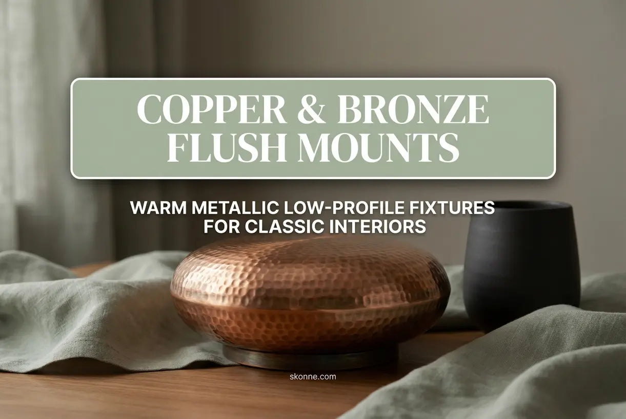 Copper Flush Mount Ceiling Light | Warm Metallic Fixtures