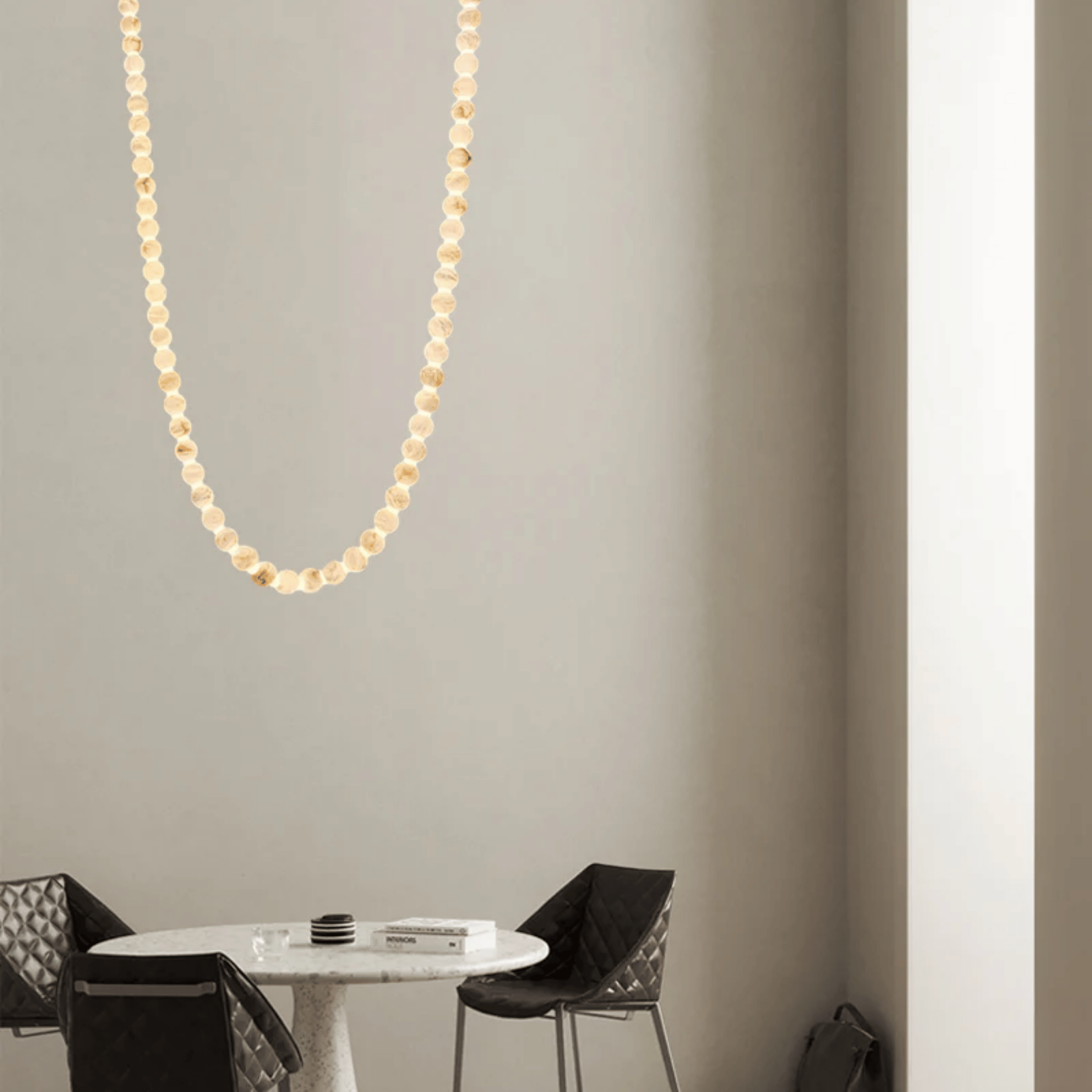 Alvsten Alabaster Marble Pendant Light Nordic, 16 Lights, Ceiling Fixtures, Cascading