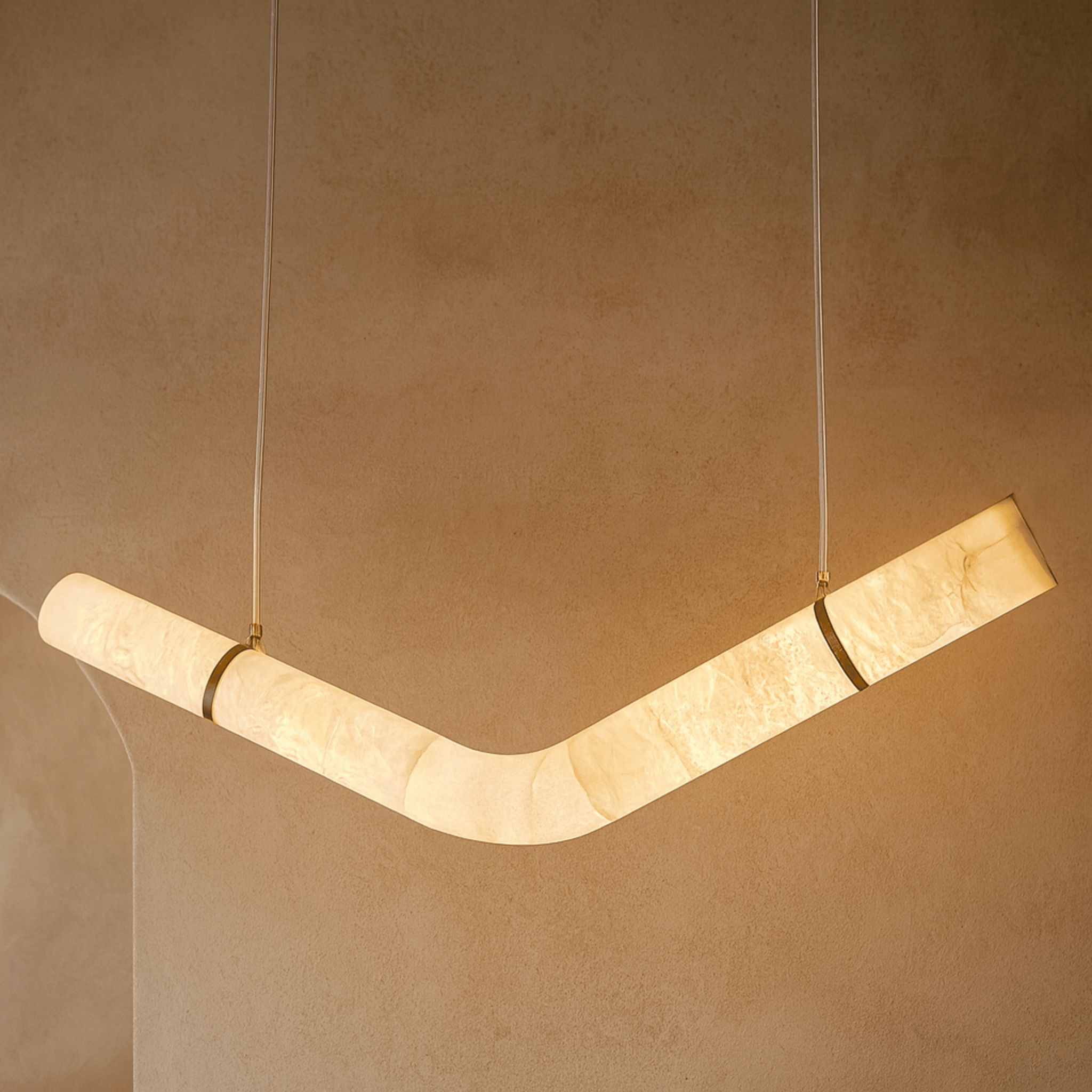 Bogen Marble Arc Pendant Light Dimmable LED Skonne, Small / Warm light, Ceiling Fixtures, Hand-Carved