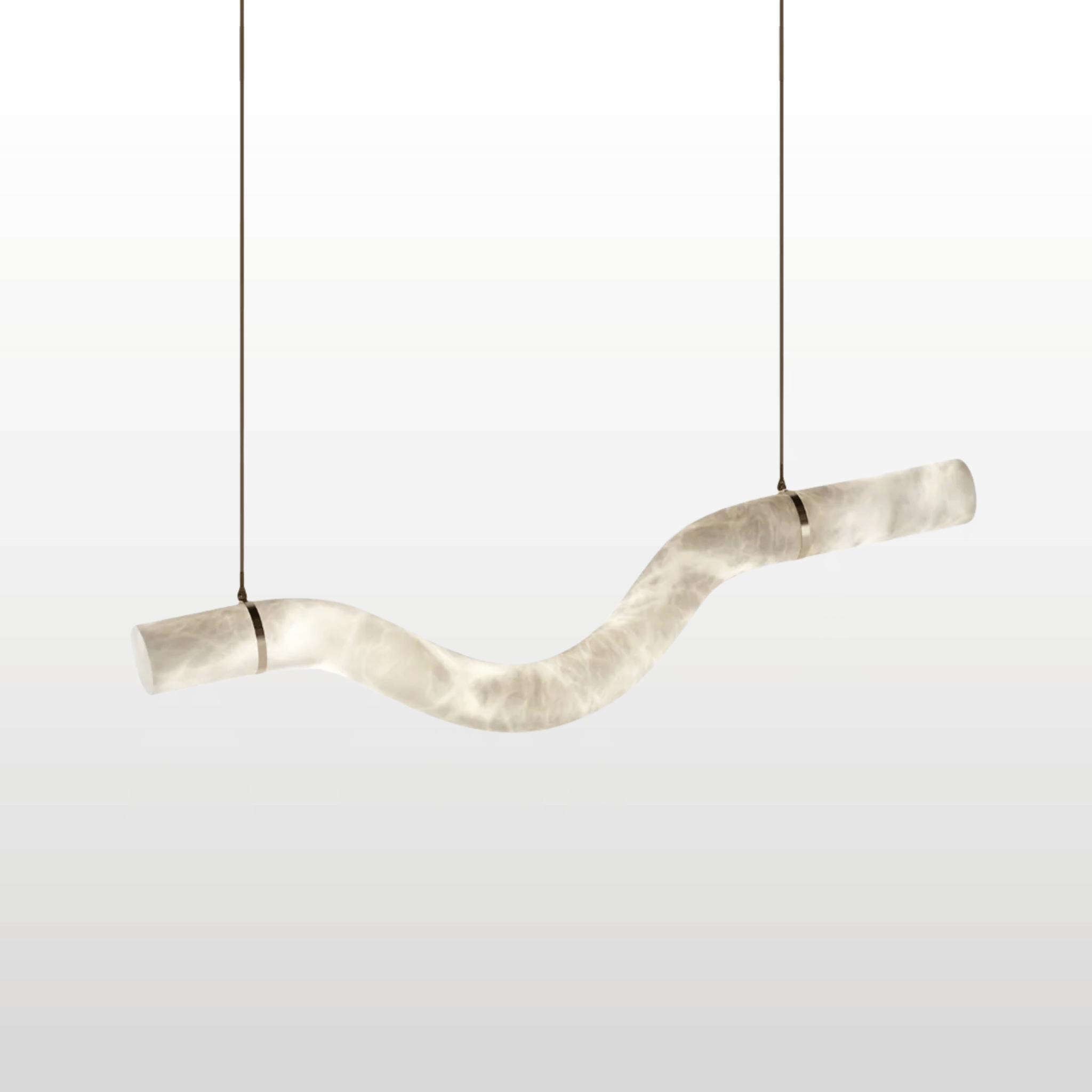 Bylge Real Marble Wave LED Pendant Light Dimmable, Ceiling Fixtures, Sculptural
