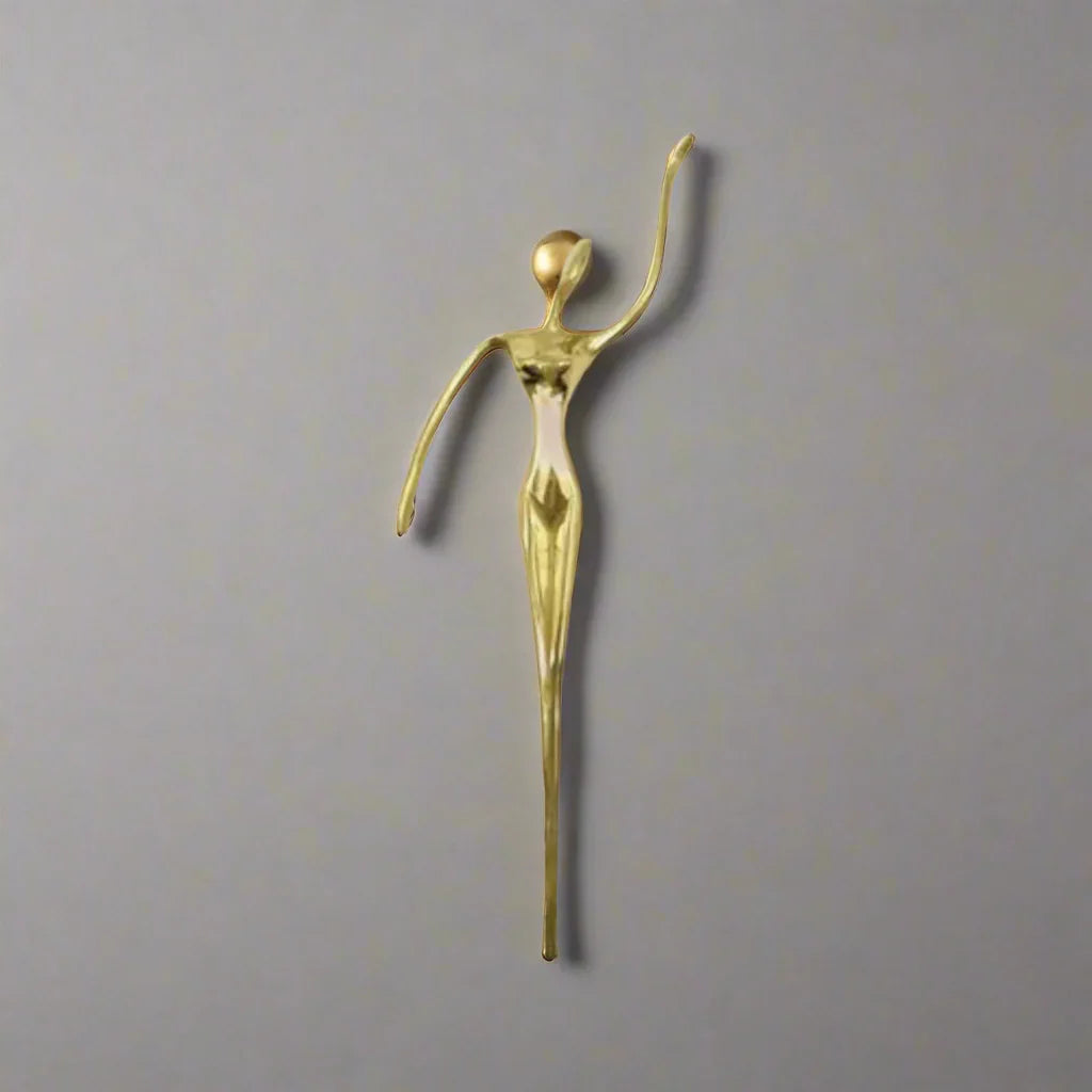 Brass Ballerina Cabinet Pull Handle - Polished Gold, Allure, Knobs & Handles, Dansa Solid