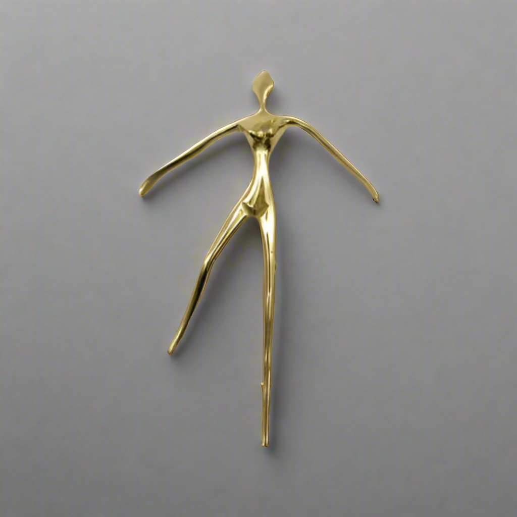 Brass Ballerina Cabinet Pull Handle - Polished Gold, Arabesque, Knobs & Handles, Dansa Solid