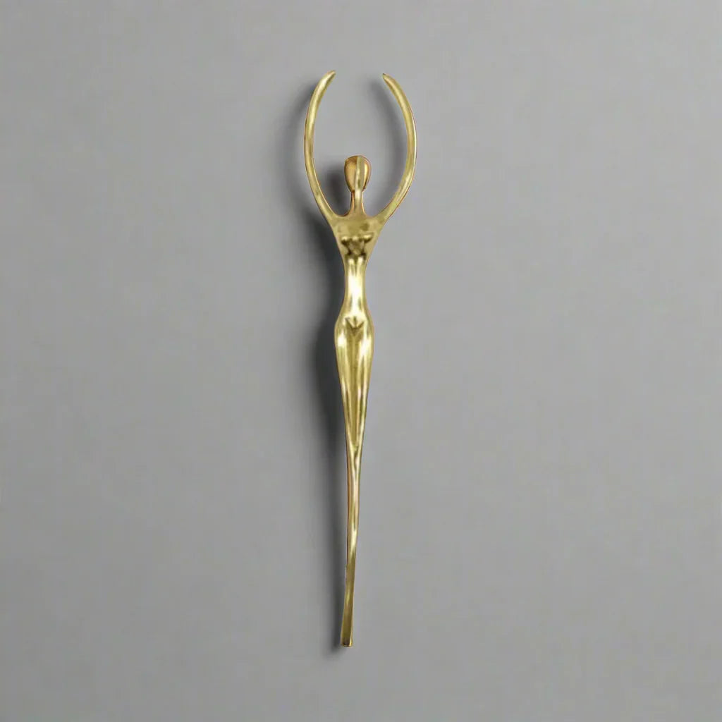 Brass Ballerina Cabinet Pull Handle - Polished Gold, Ballet, Knobs & Handles, Dansa Solid