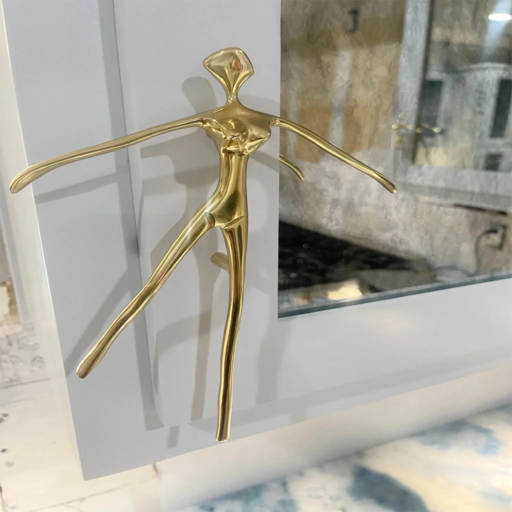Brass Ballerina Cabinet Pull Handle - Polished Gold, Knobs & Handles, Dansa Solid