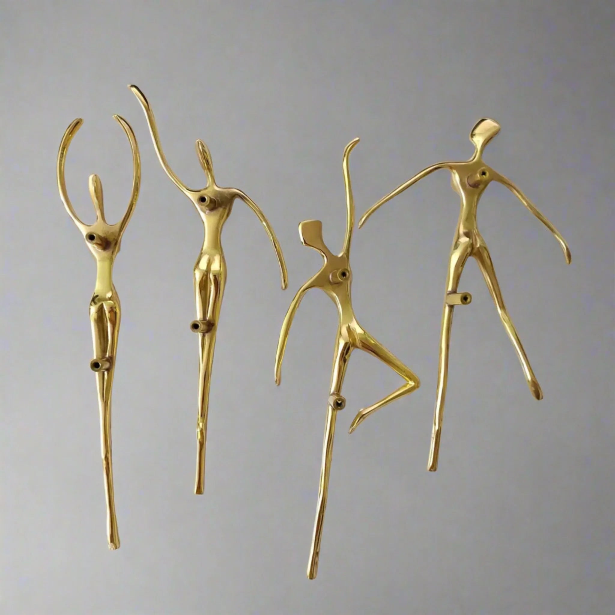 Brass Ballerina Cabinet Pull Handle - Polished Gold, Knobs & Handles, Dansa Solid