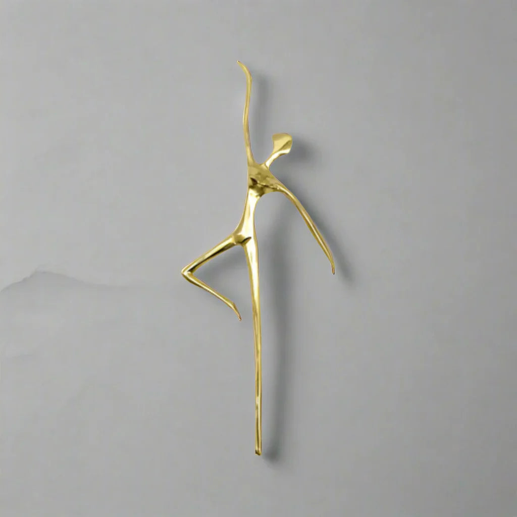 Brass Ballerina Cabinet Pull Handle - Polished Gold, Pirouette, Knobs & Handles, Dansa Solid