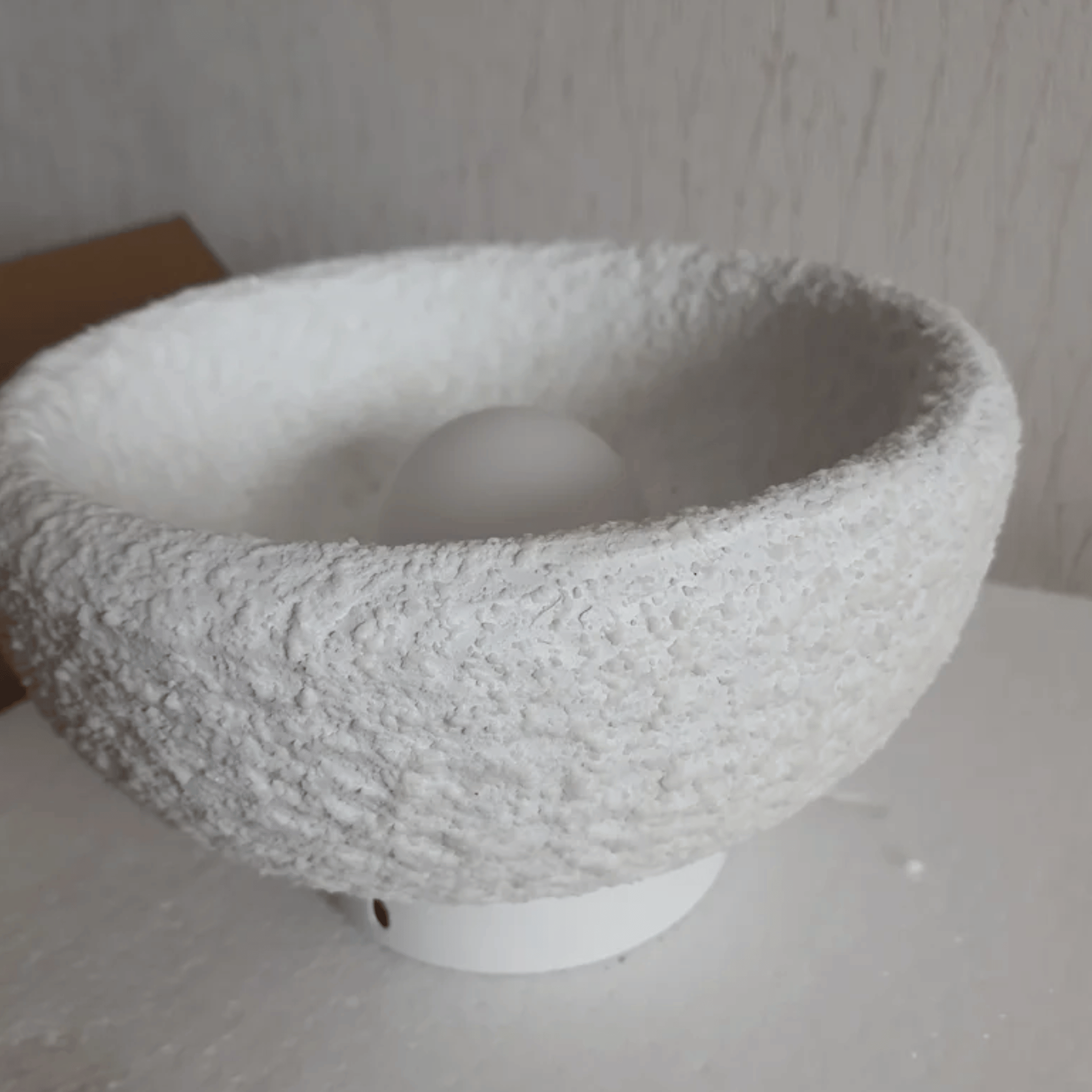 Minimalist Wabi-Sabi Wall Lamp Frosted Glass, Light Fixtures, Dimma Resin