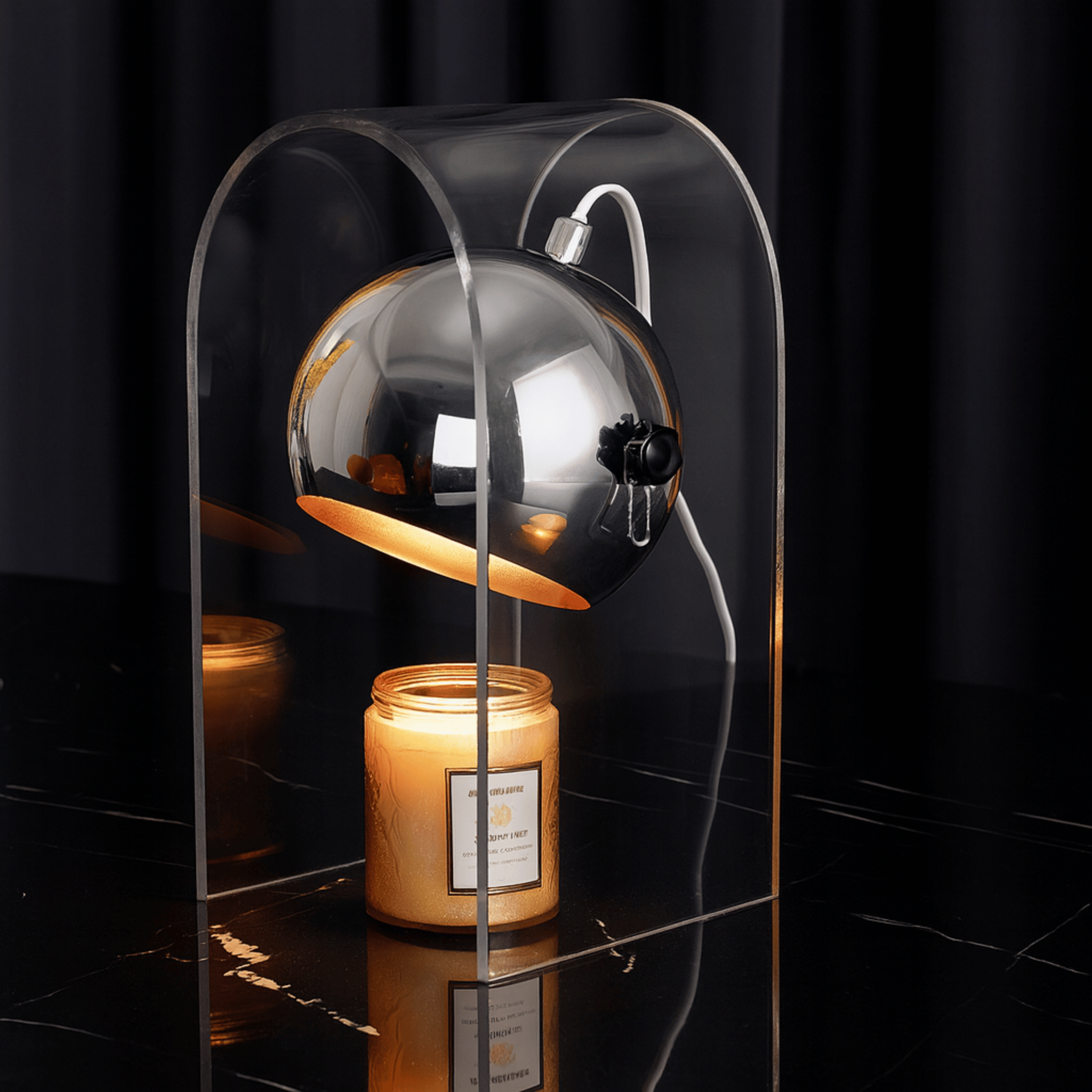 Frosted Glass Candle Warmer Lamp with Dimmer, Table Lamps, Doftlys