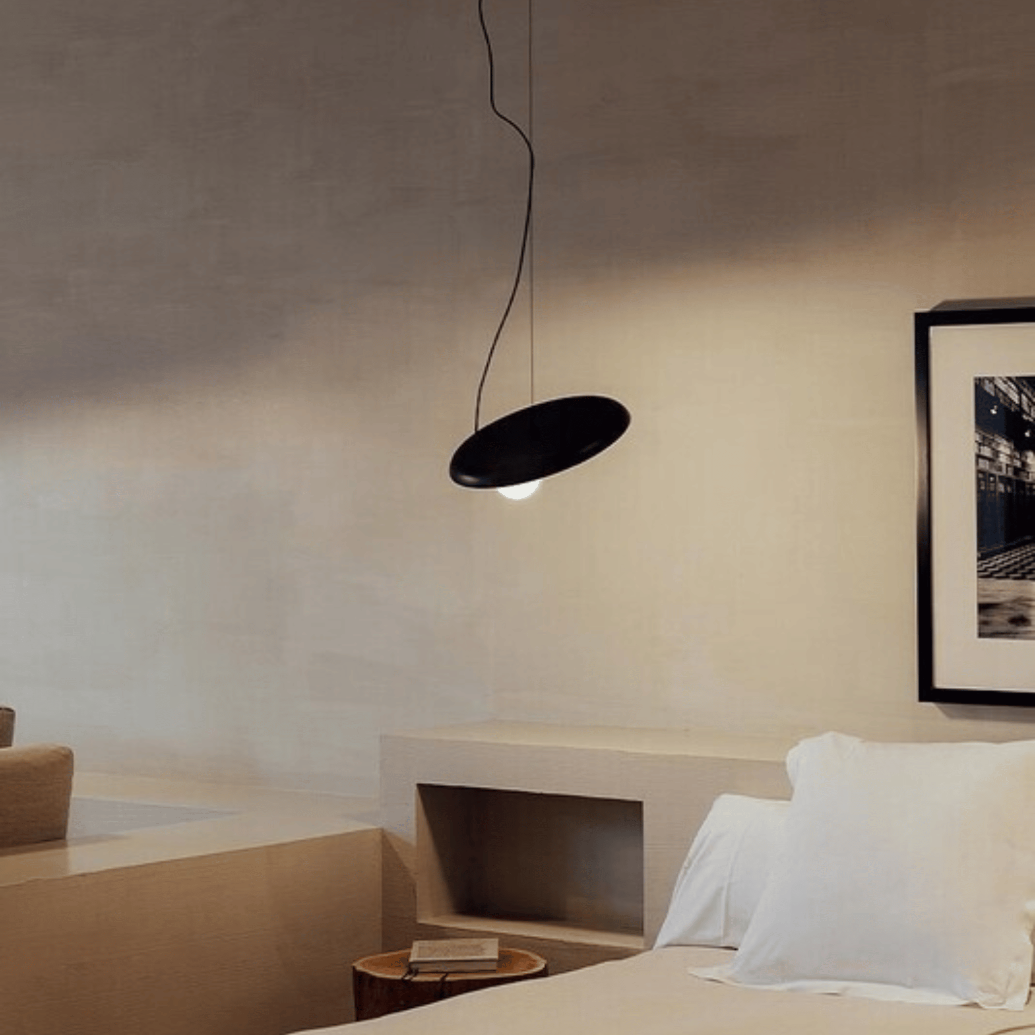 Dregla Magnetic Pendant — Modern Black Ceiling Light, Natural light / Small, Fixtures, Industrial