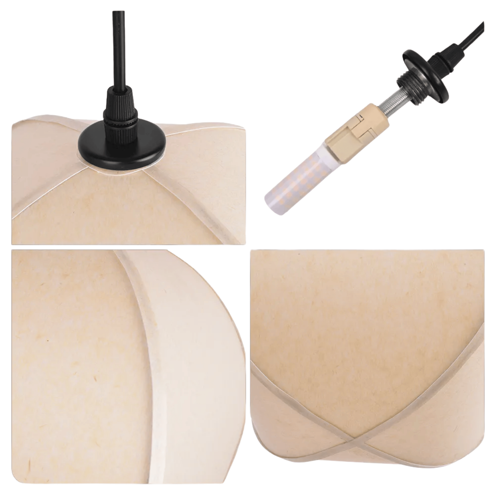 Driva Linen Lantern Pendant Light for Dining Rooms, Ceiling Fixtures, Warm Ambiance