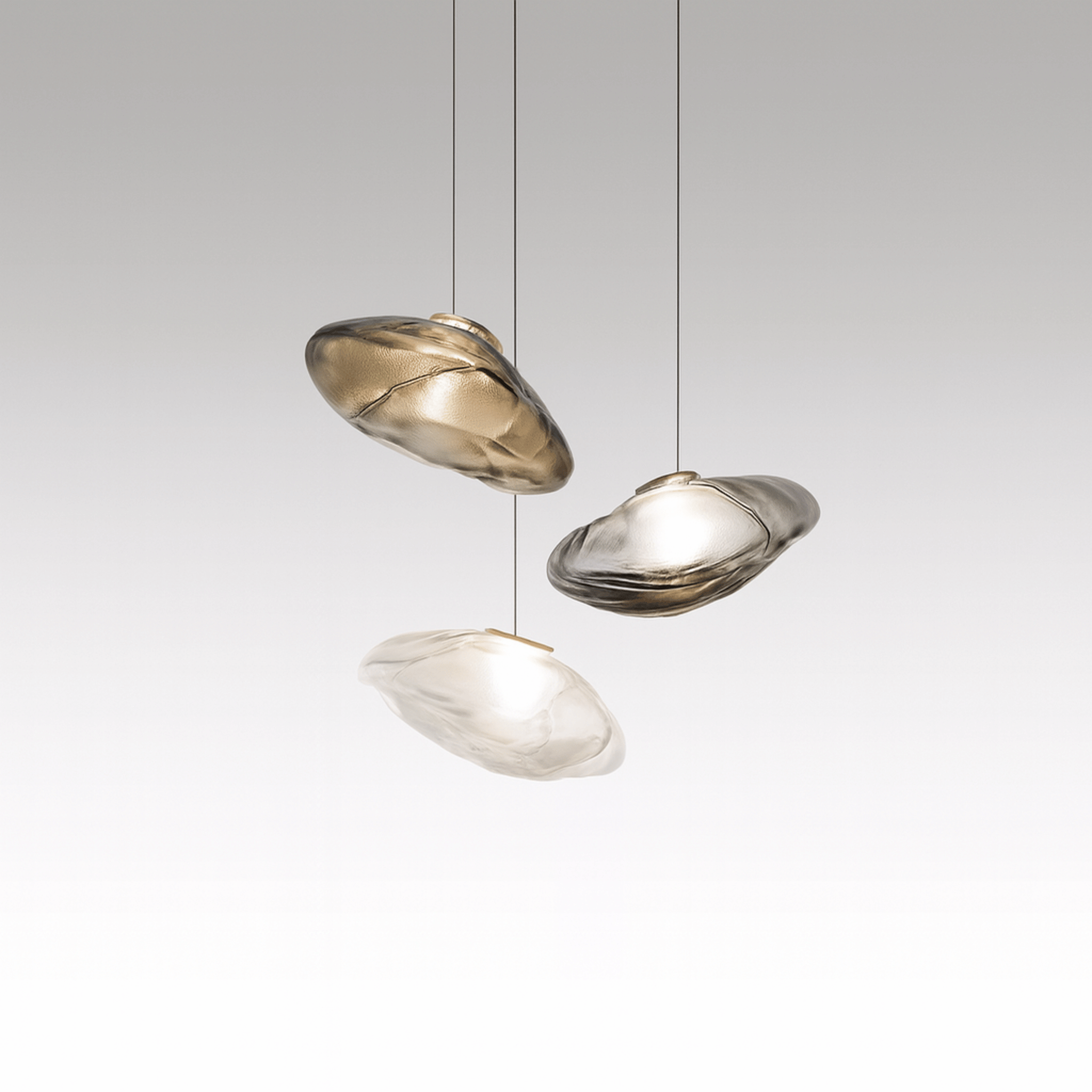 Nordic Cloud Glass Pendant Light for Modern Homes, Ceiling Fixtures, Driva Sculptural