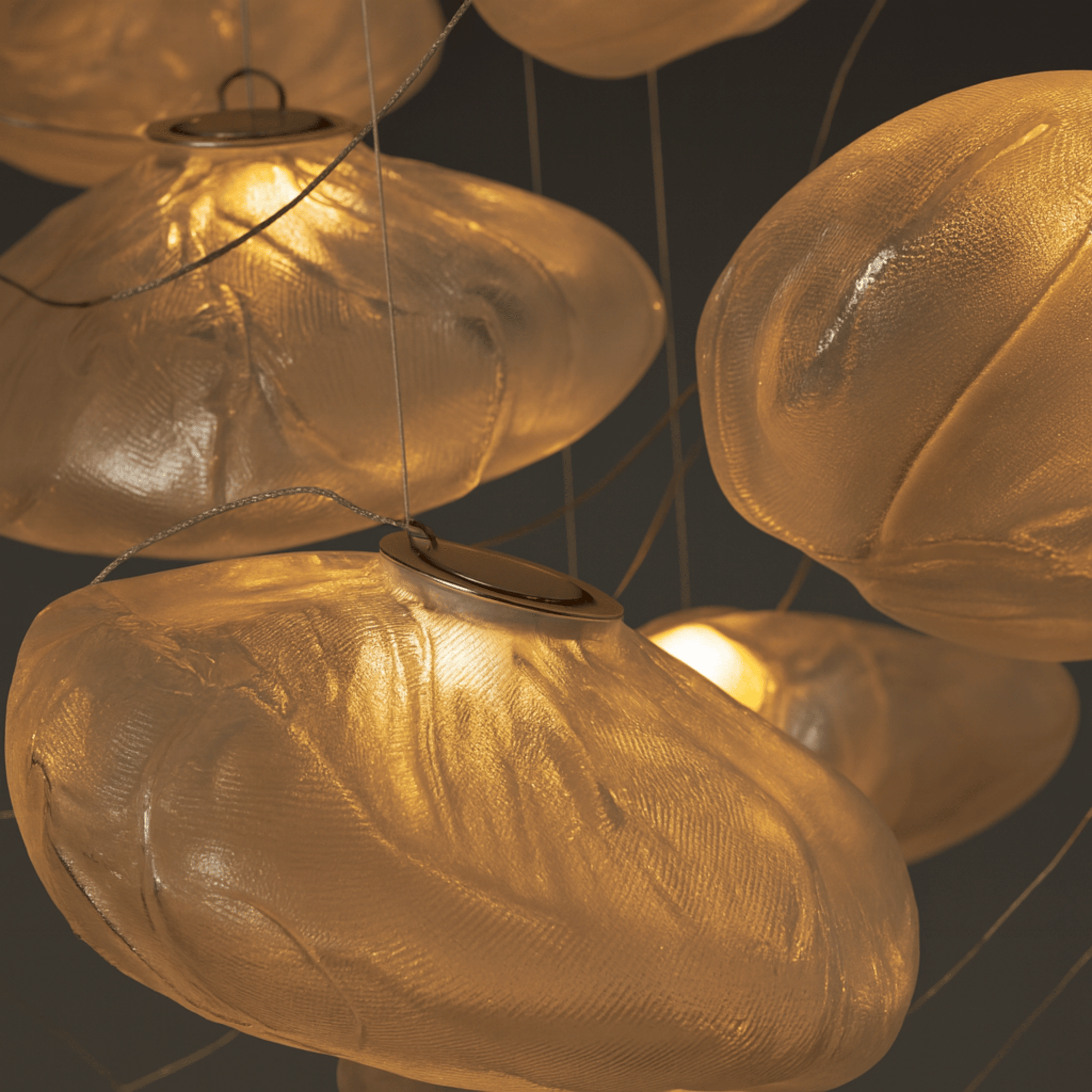 Nordic Cloud Glass Pendant Light for Modern Homes, Ceiling Fixtures, Driva Sculptural