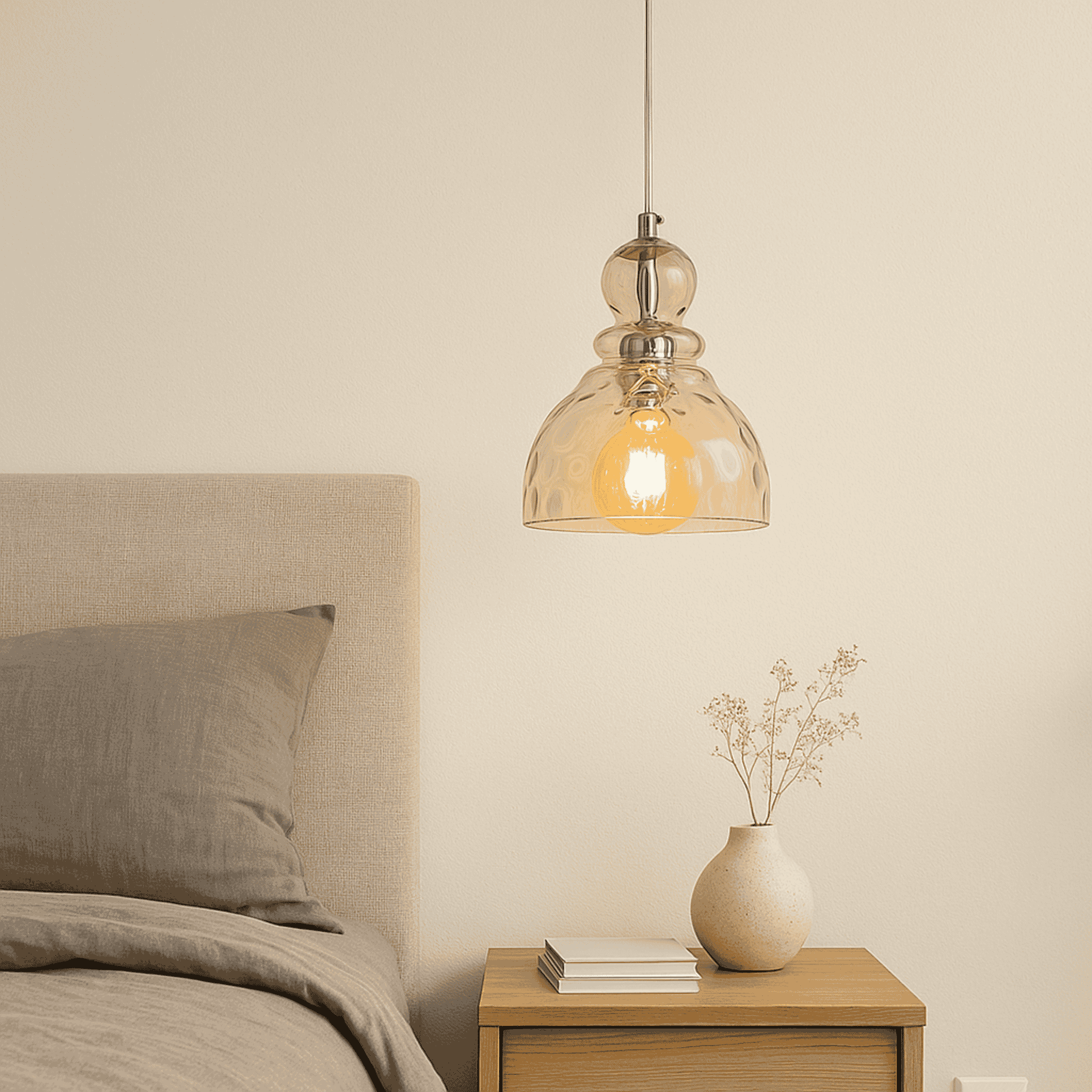 Dropa Nordic Glass Drop Pendant Light Adjustable, Ceiling Fixtures, for Kitchen Dining