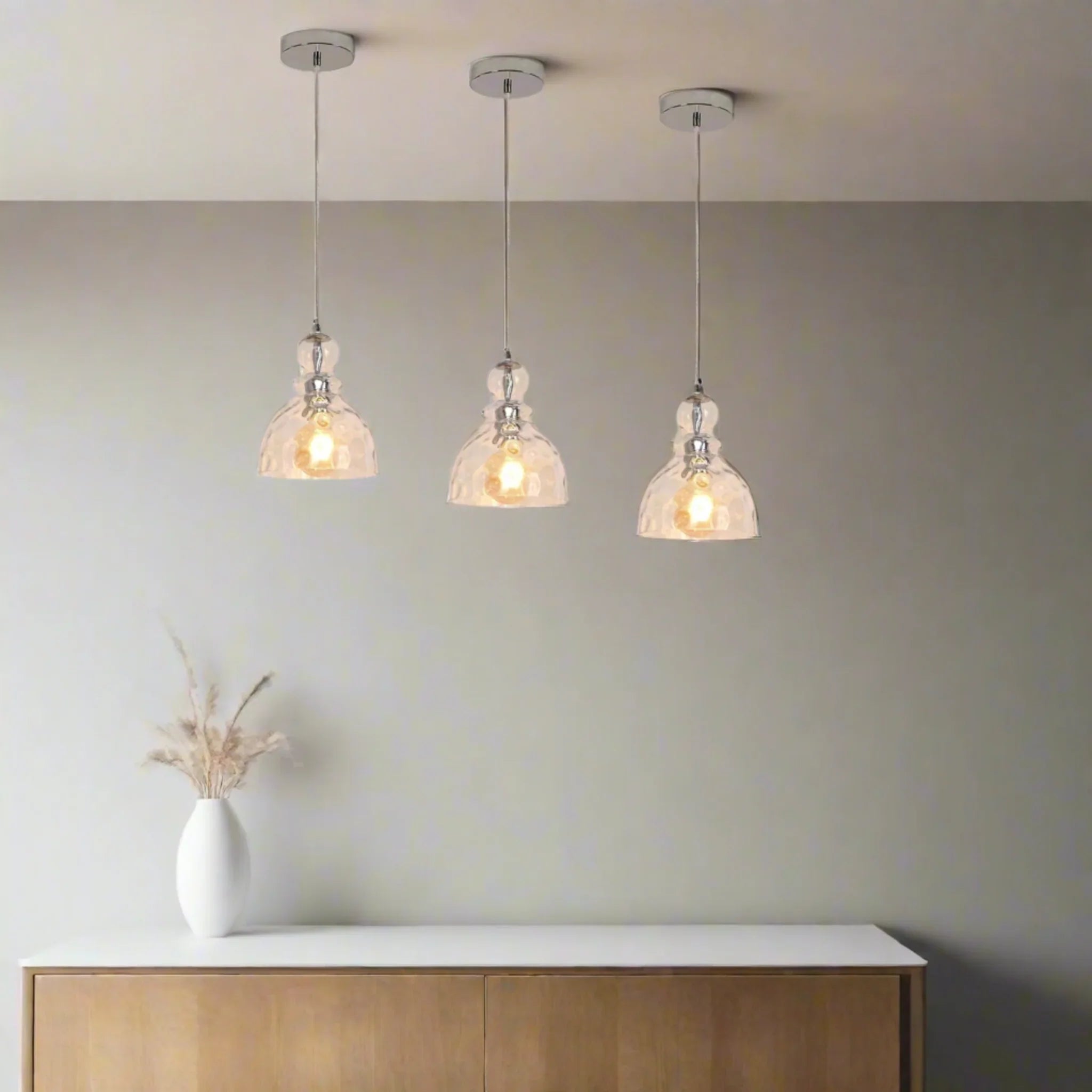 Dropa Nordic Glass Drop Pendant Light Adjustable, Ceiling Fixtures, for Kitchen Dining