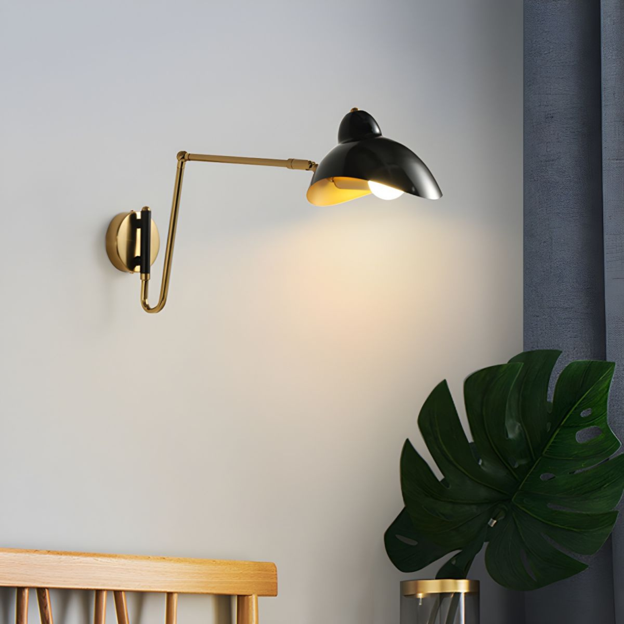 Industrial Metal Wall Sconce Rotatable LED Light, Fixtures, Eldvik