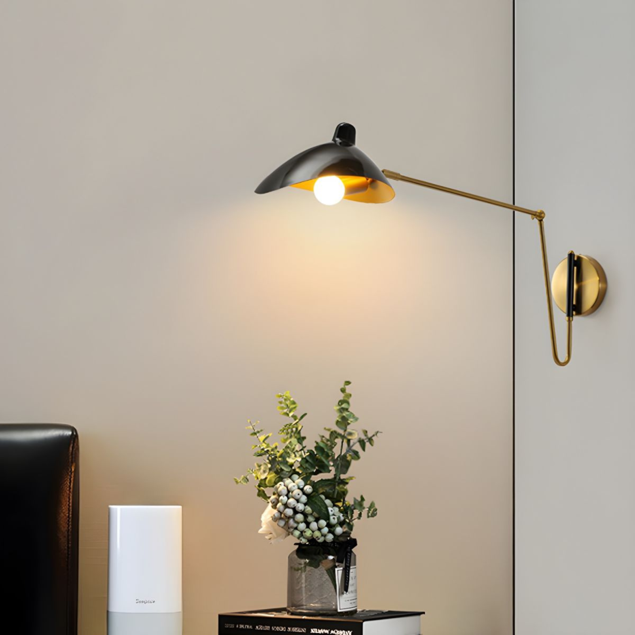 Industrial Metal Wall Sconce Rotatable LED Light, Fixtures, Eldvik