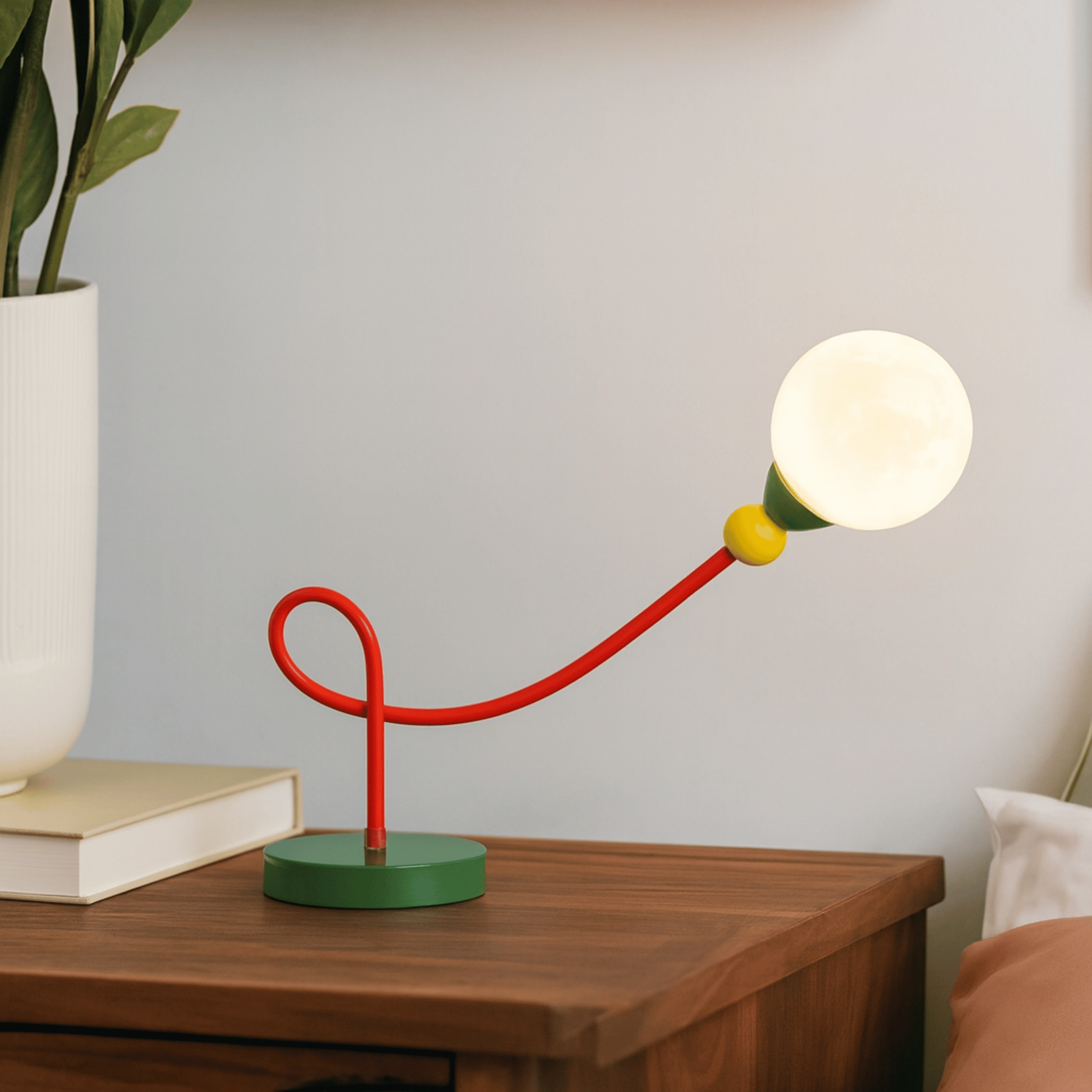 Farglo Colorful Bauhaus Table Lamp with Glass Shade, Lamps, Macaron Retro