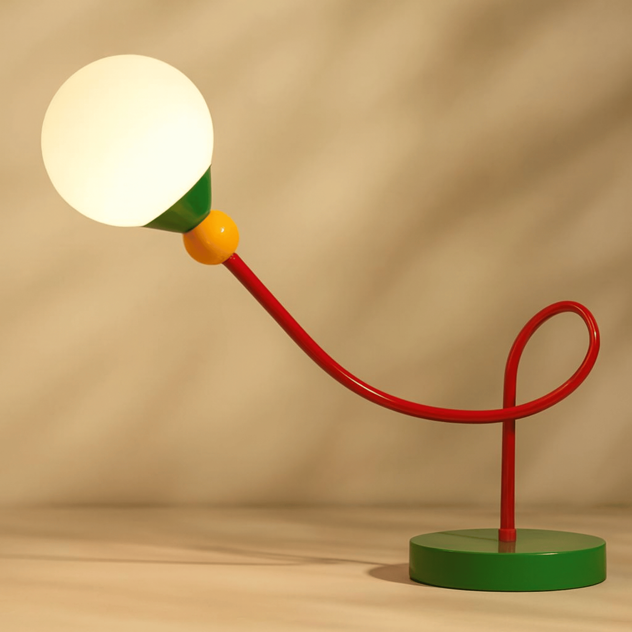 Farglo Colorful Bauhaus Table Lamp with Glass Shade, Lamps, Macaron Retro