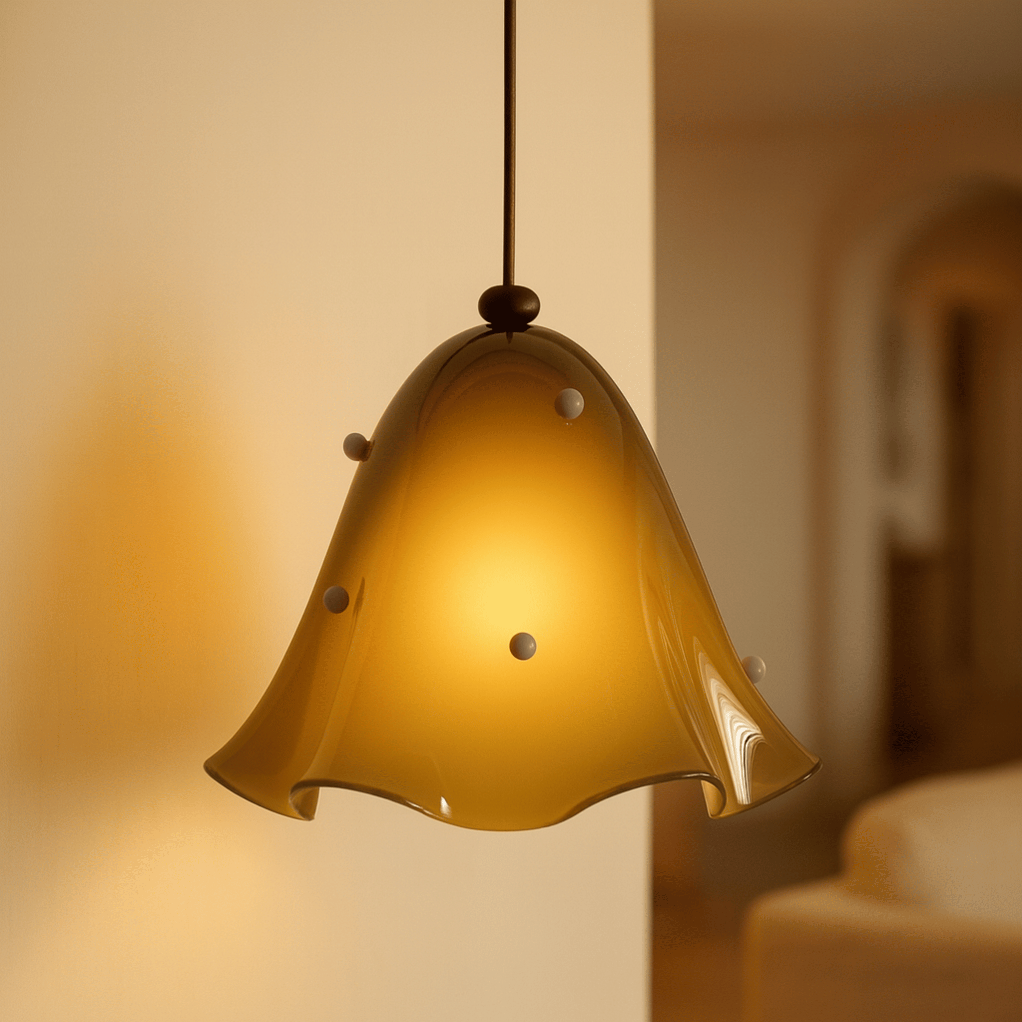 Colorful Glass Pendant Light – Nordic Art Deco LED, Green, Ceiling Fixtures, Farglys