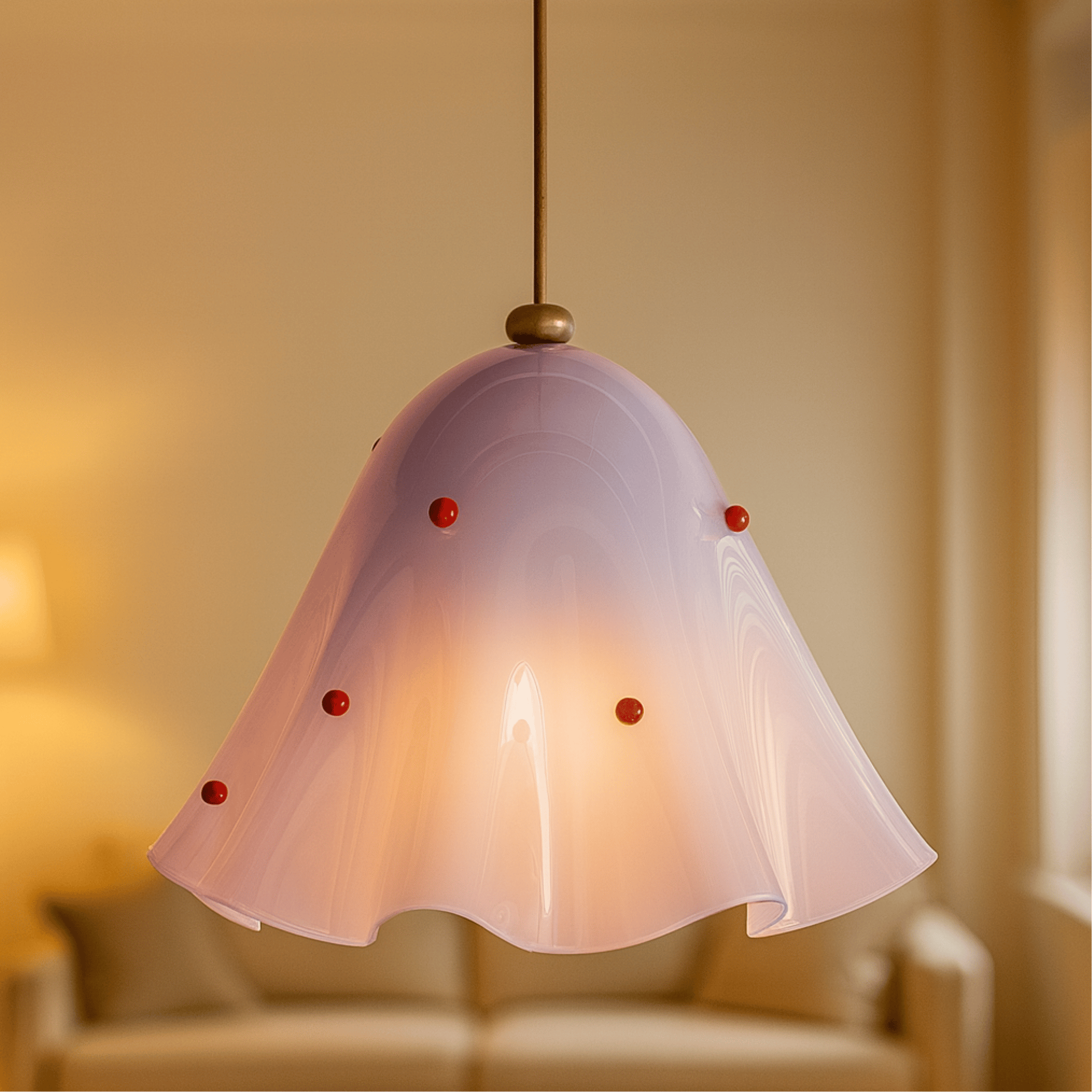 Colorful Glass Pendant Light – Nordic Art Deco LED, Purple, Ceiling Fixtures, Farglys