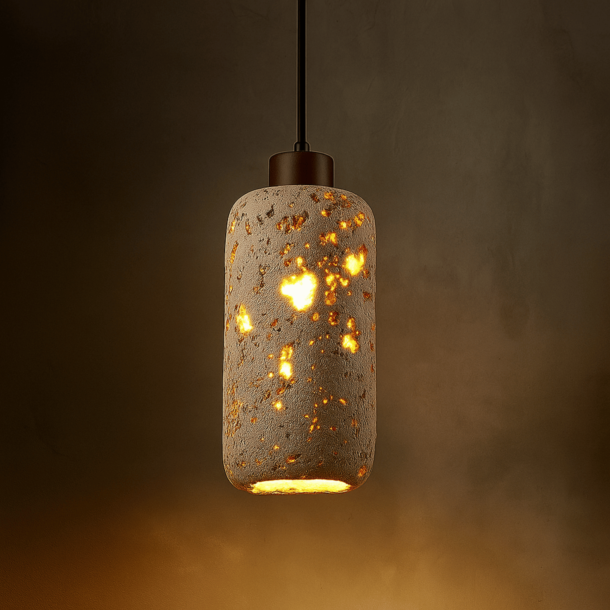 Fjella Travertine Pendant Light for Nordic Homes, Ceiling Fixtures, Stone Japandi