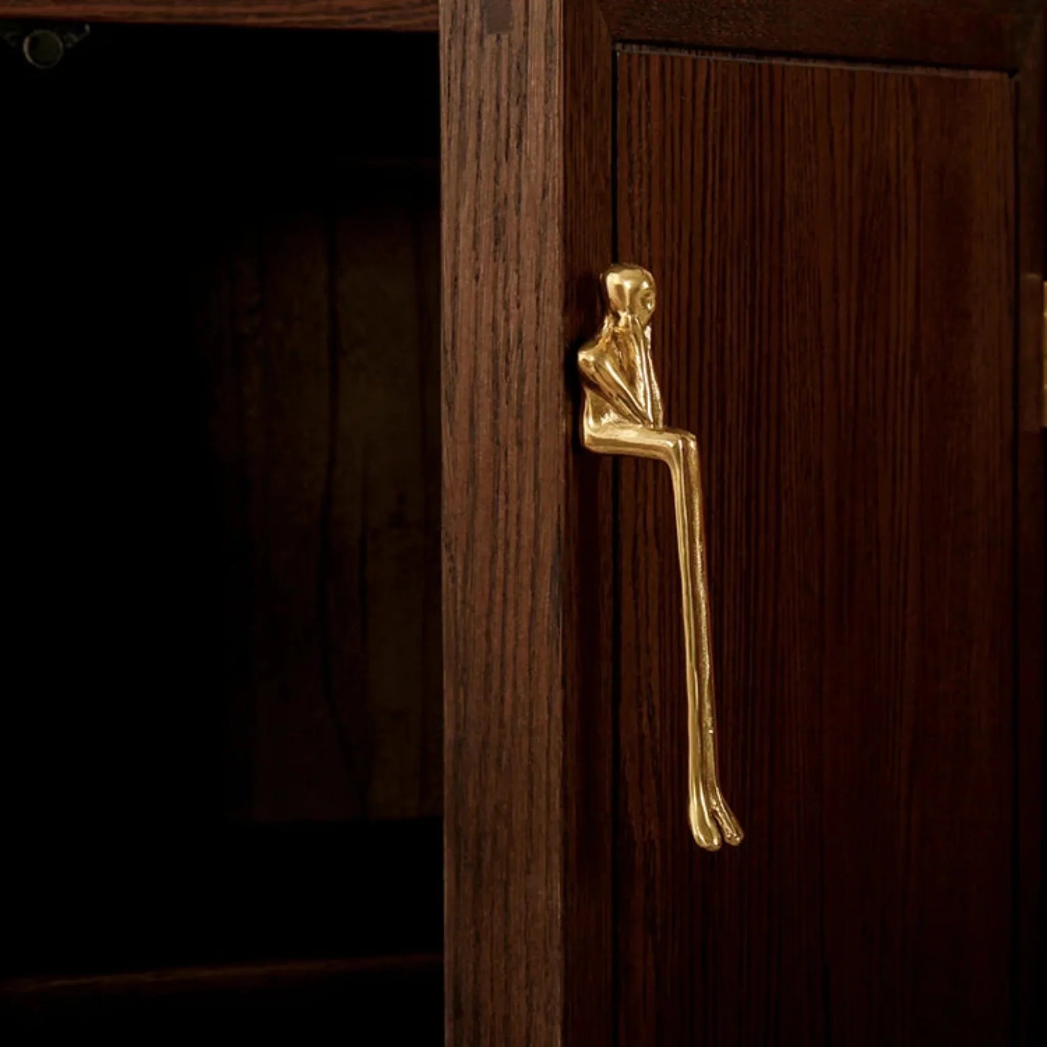 Forma Sculptural Brass Cabinet Pull Handle, Knobs & Handles, Humanoid Nordic Design