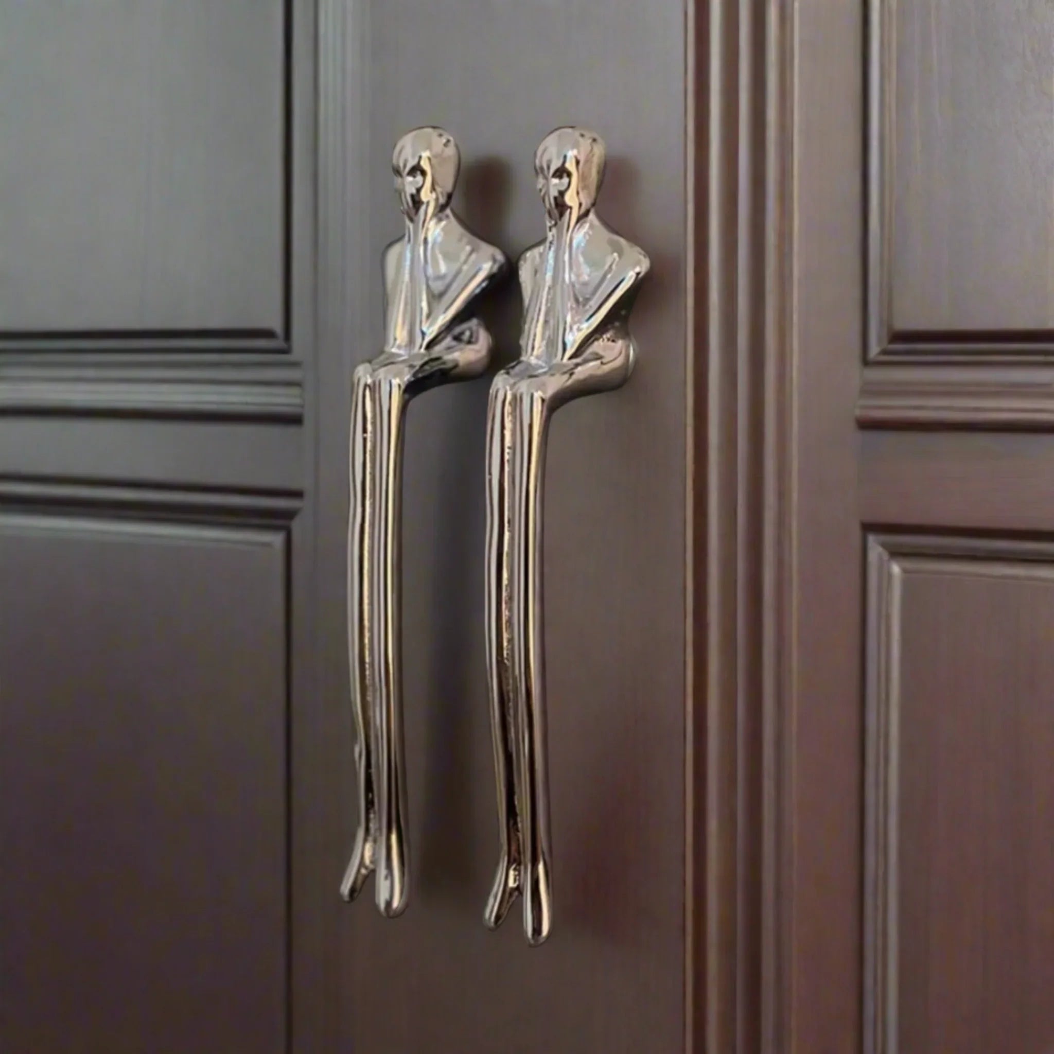 Forma Sculptural Brass Cabinet Pull Handle, Knobs & Handles, Humanoid Nordic Design
