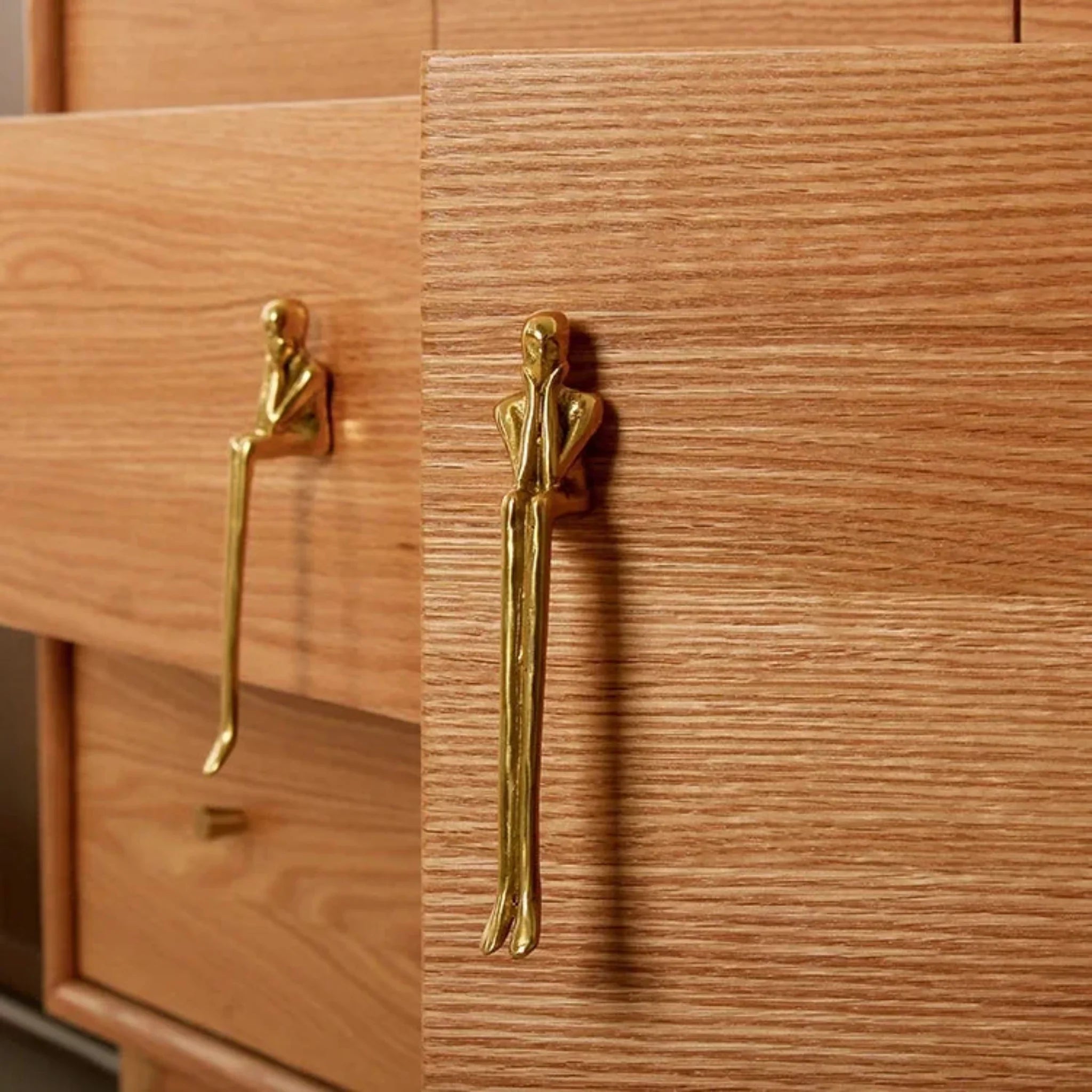 Forma Sculptural Brass Cabinet Pull Handle, Knobs & Handles, Humanoid Nordic Design