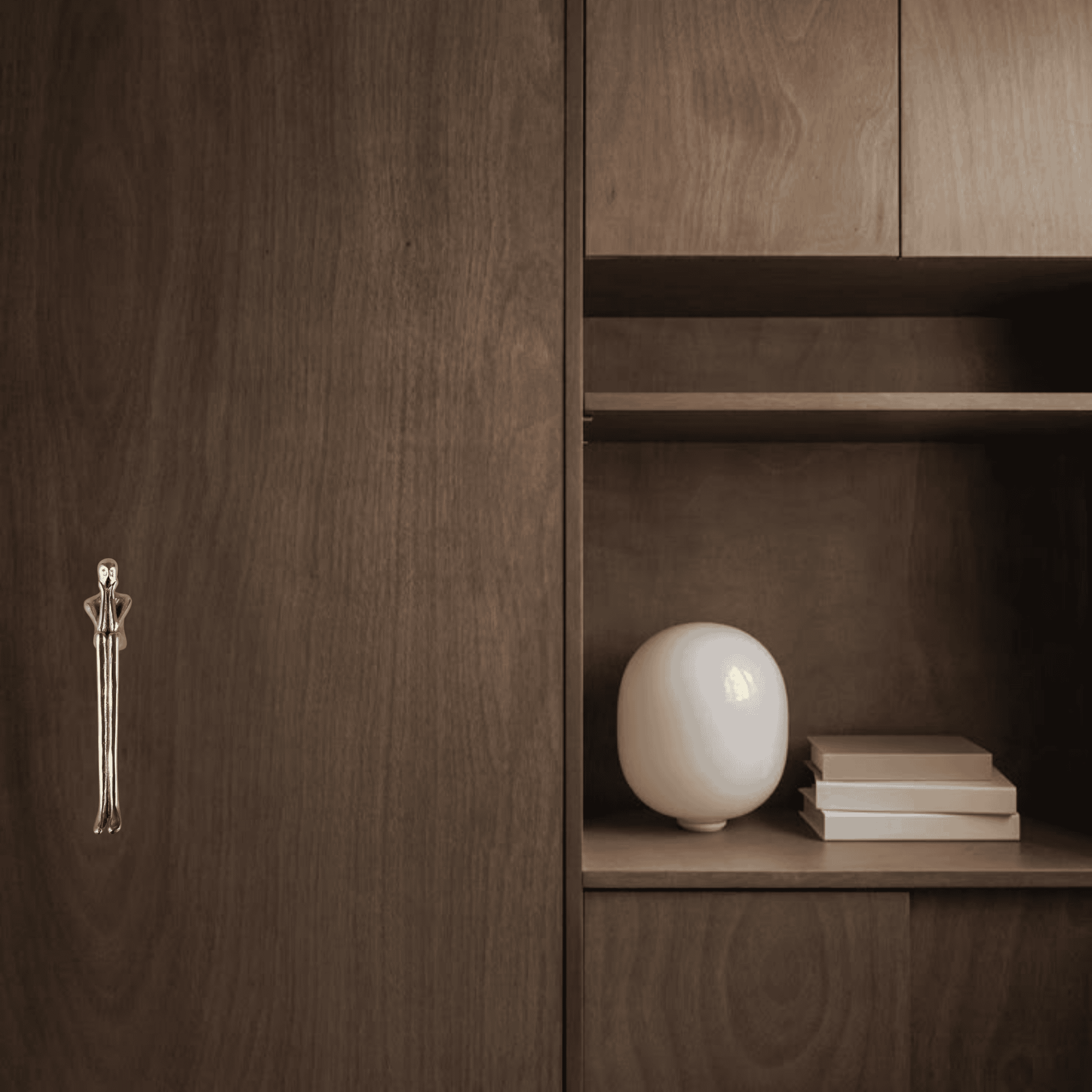 Forma Sculptural Brass Cabinet Pull Handle, Knobs & Handles, Humanoid Nordic Design