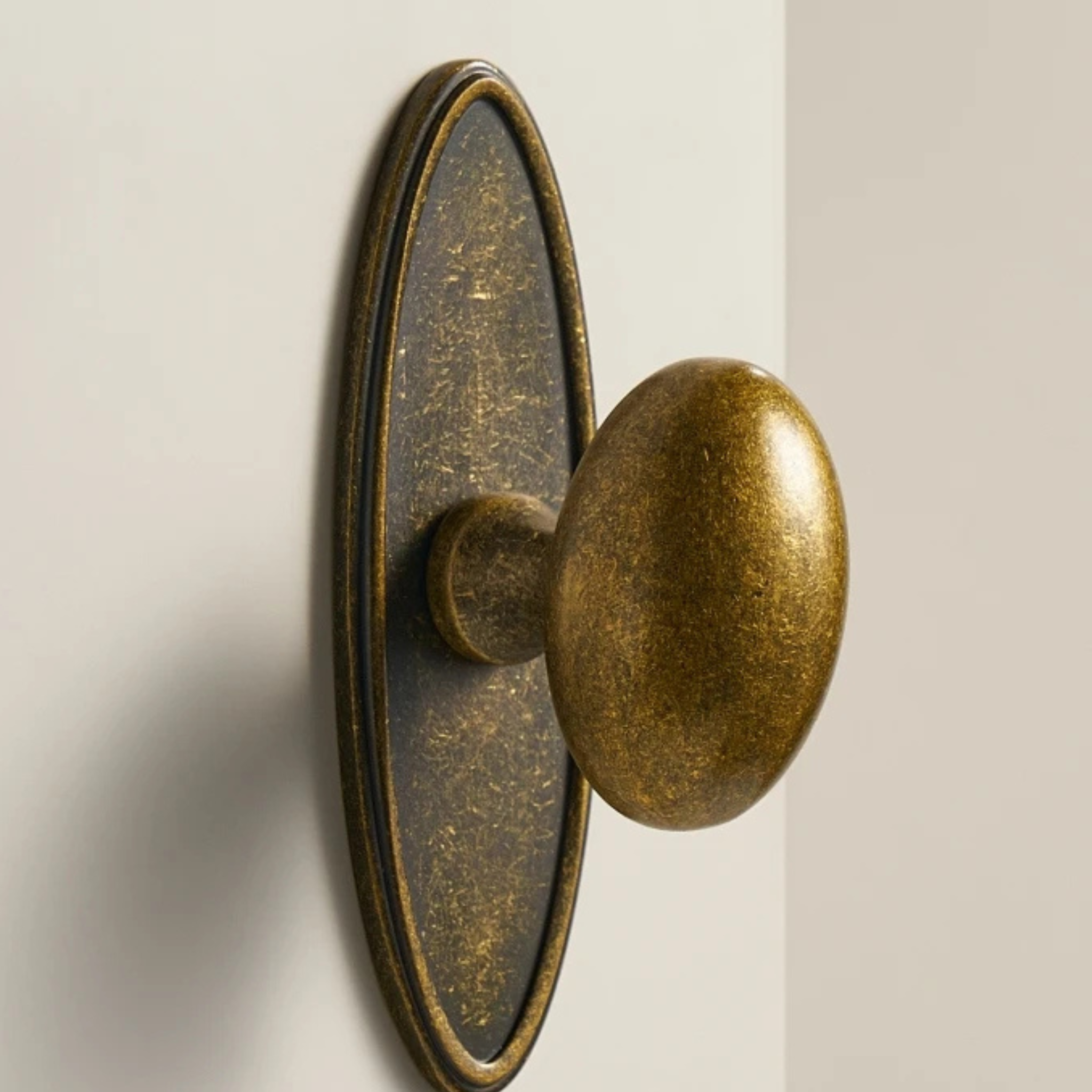 Forn Antique Brass Knob for Cabinets and Drawers, with Backplate, Cabinet Knobs & Handles, Vintage Solid Decorative