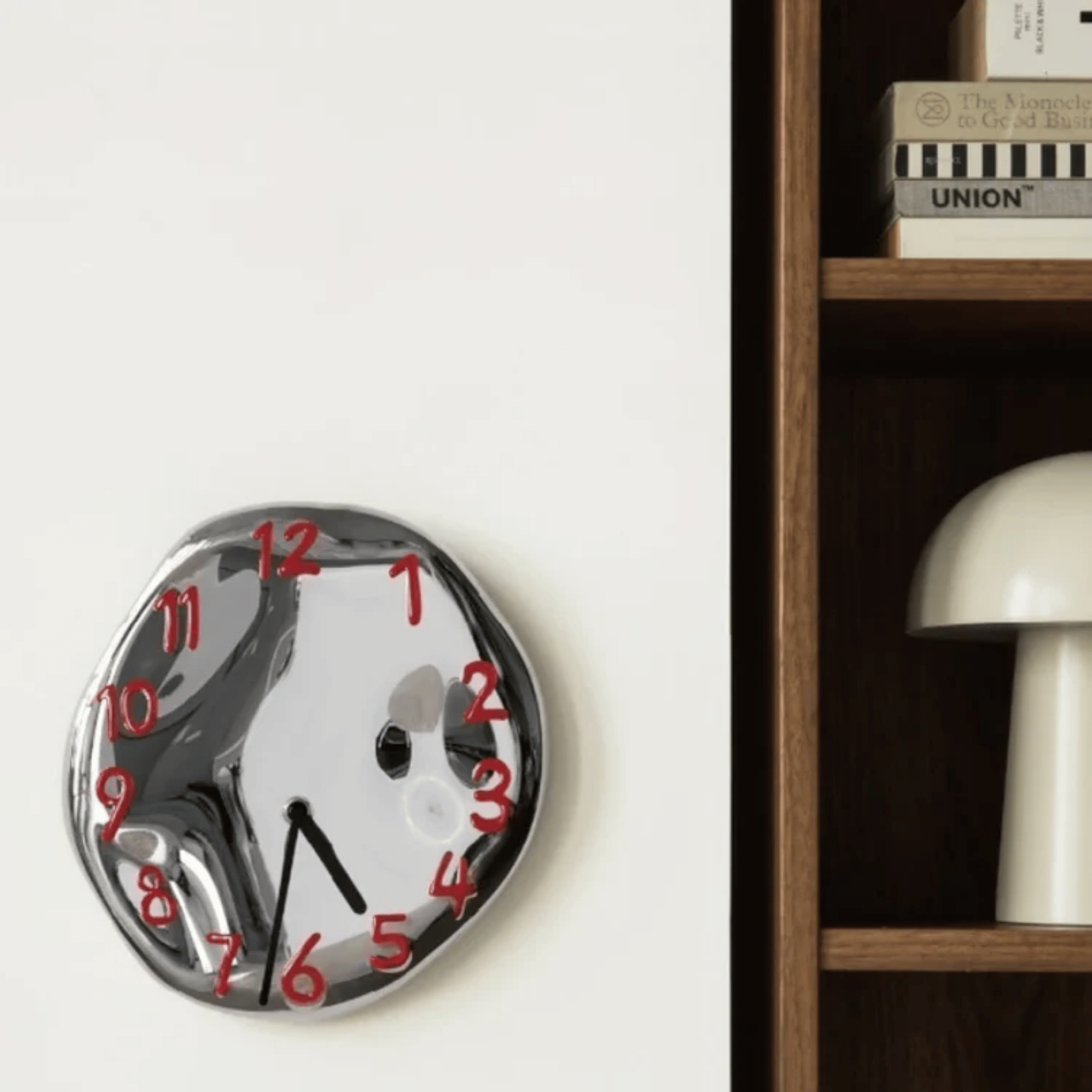 Glansa Ceramic Wall Clock with Chrome Finish, Clocks, Silent Quartz