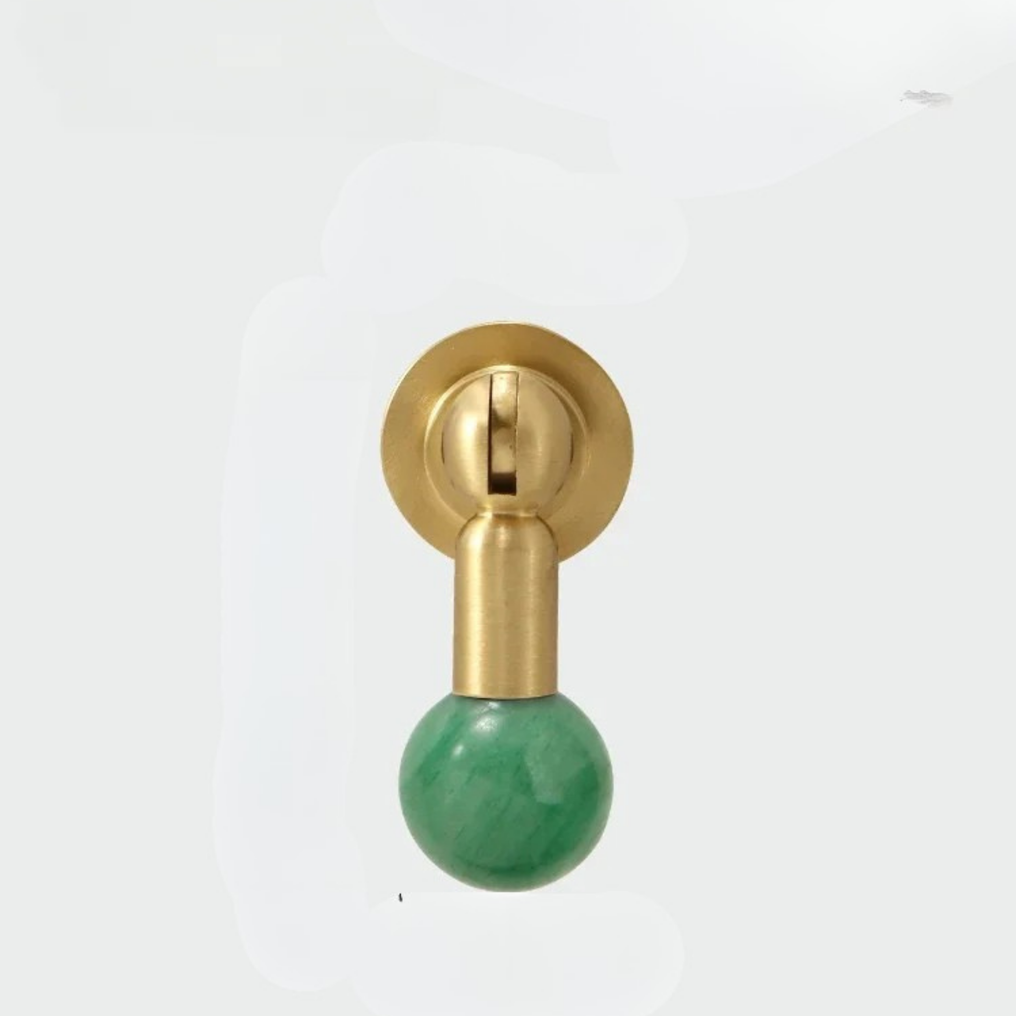 Crystal Cabinet Knob in Brass Decorative Hardware, Green, Knobs & Handles, Glinta Decor