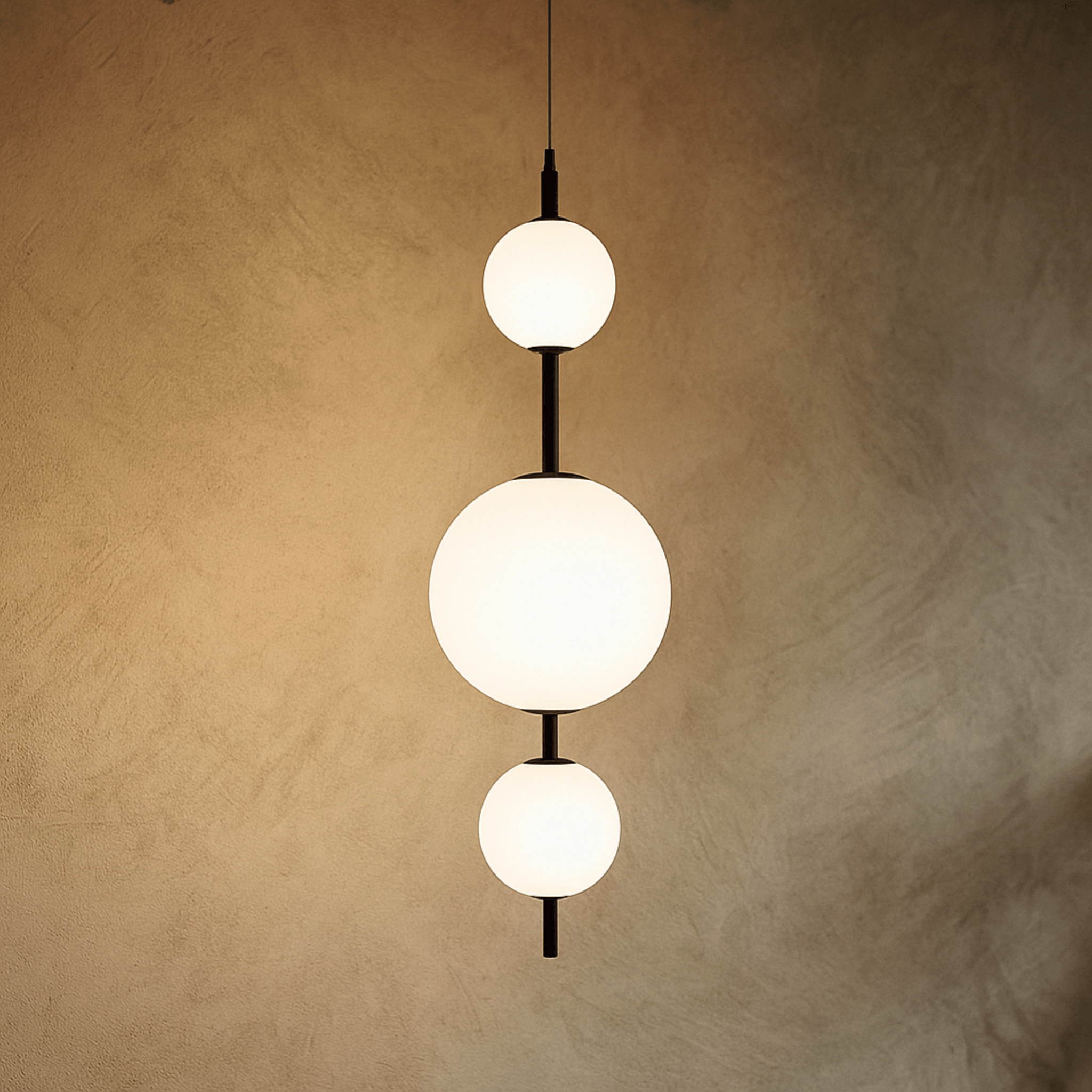 White Glass Ball Pendant Light — Nordic LED Design, Medium / Cold, Ceiling Fixtures, Gloda Modern