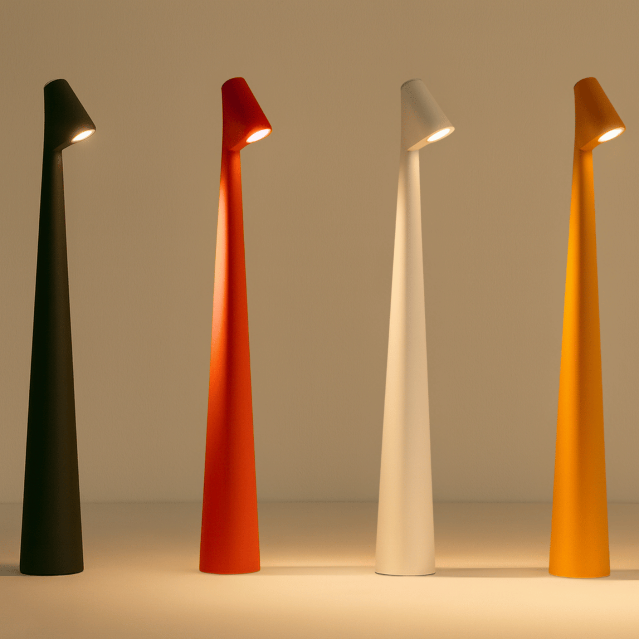 Wireless Rechargeable LED Desk Lamp Touch Control, Table Lamps, Gloda Dimmer