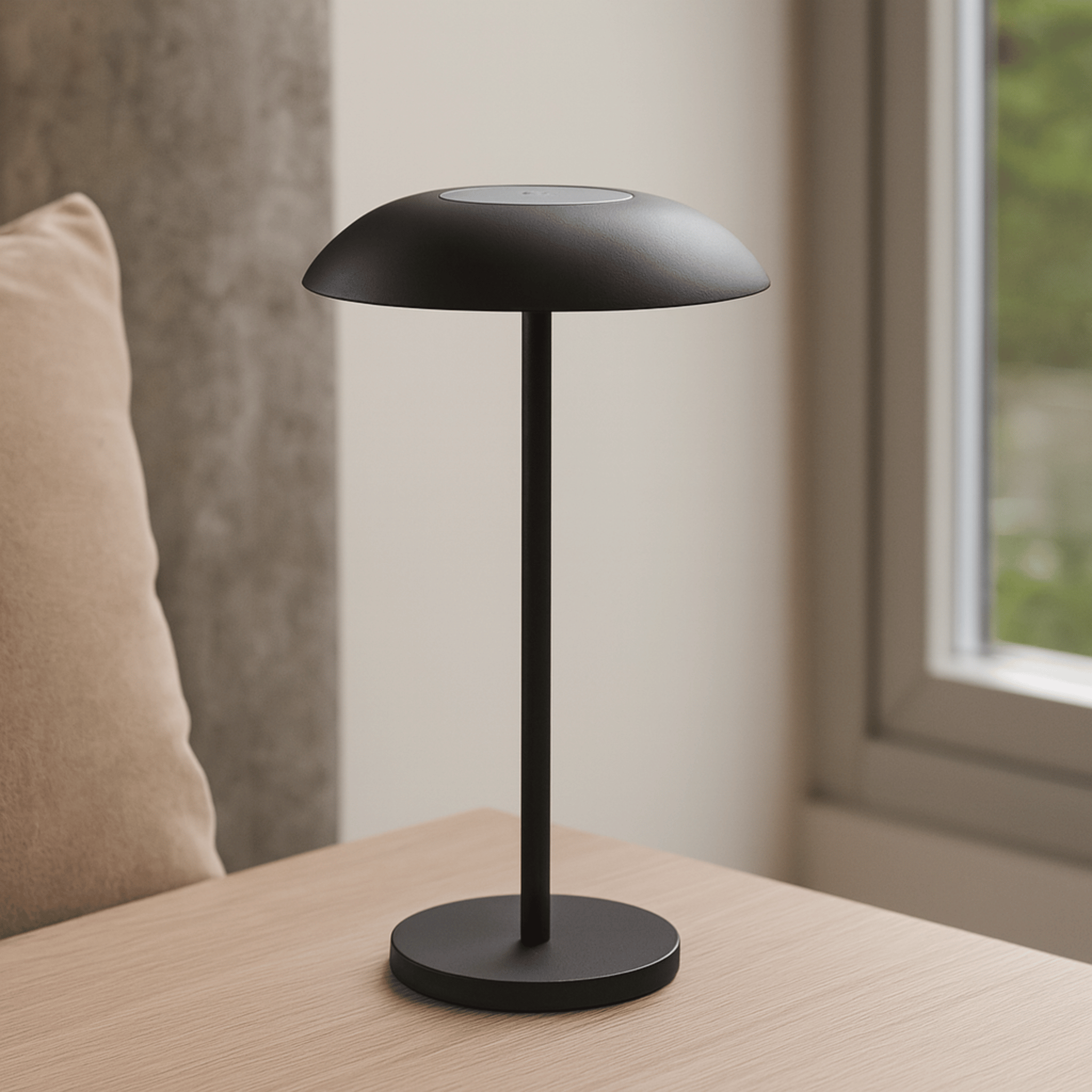 Rechargeable Touch Table Lamp - Warm Dimmable LED, Black, Lamps, Gloda Nordic Glow