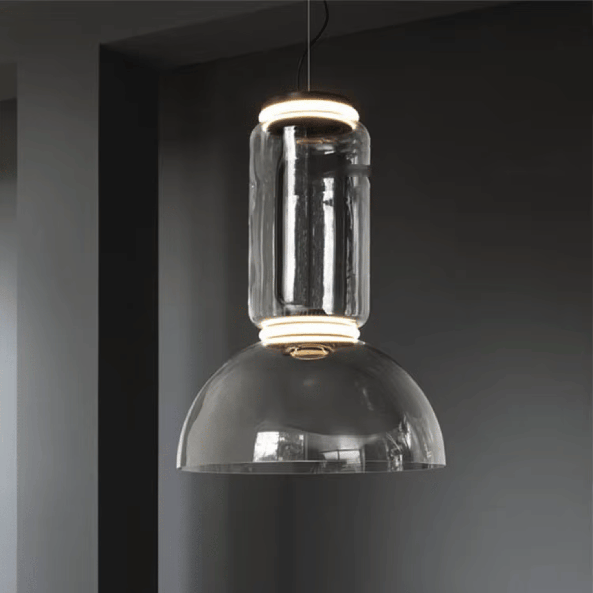 Nordic Hand-Blown Glass Dome Pendant Light 25W LED, Ceiling Fixtures, Glødform