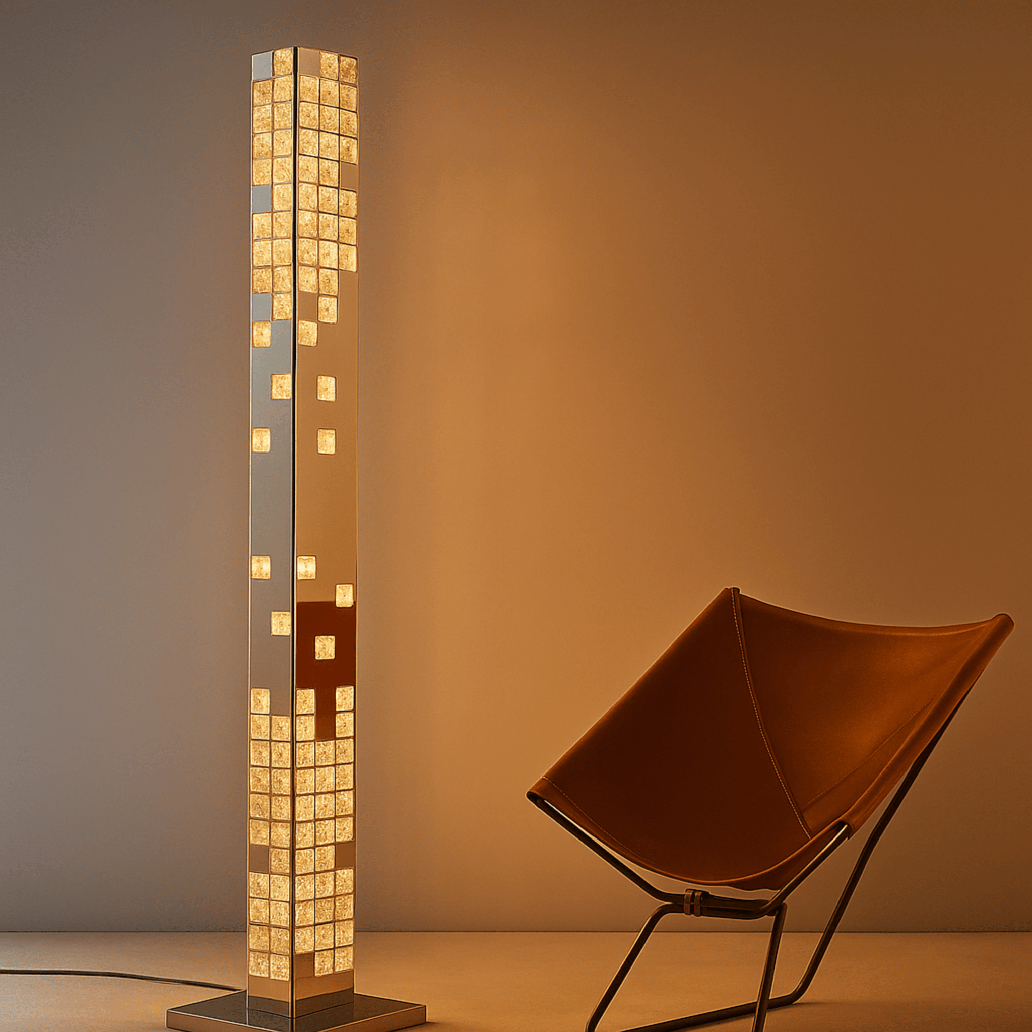 Glodra Crystal LED Tower Floor Lamp Living Room, Lamps, with Light