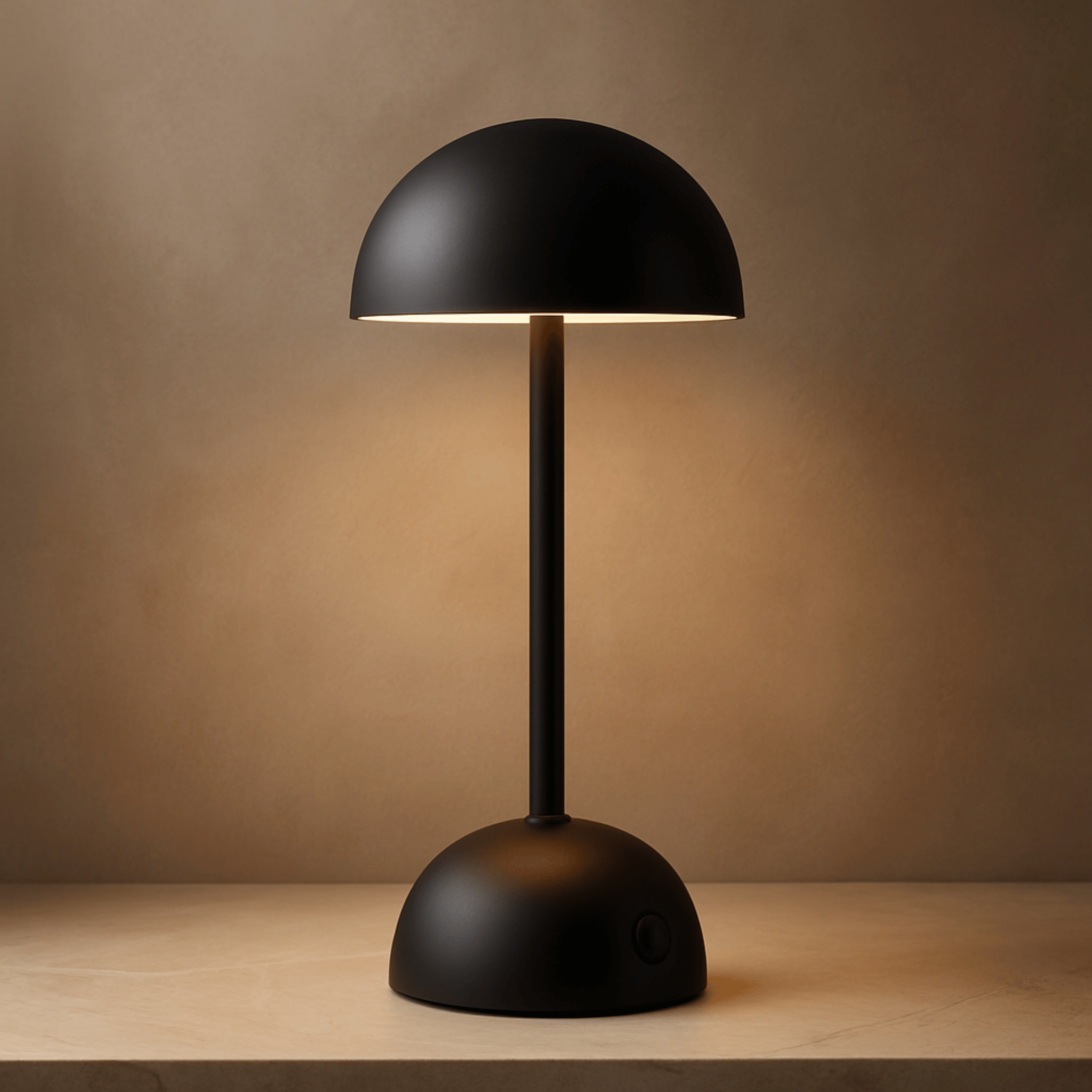 Rechargeable Touch LED Table Lamp — 3 Color Modes, Matte Black, Lamps, Glødra Dimmable