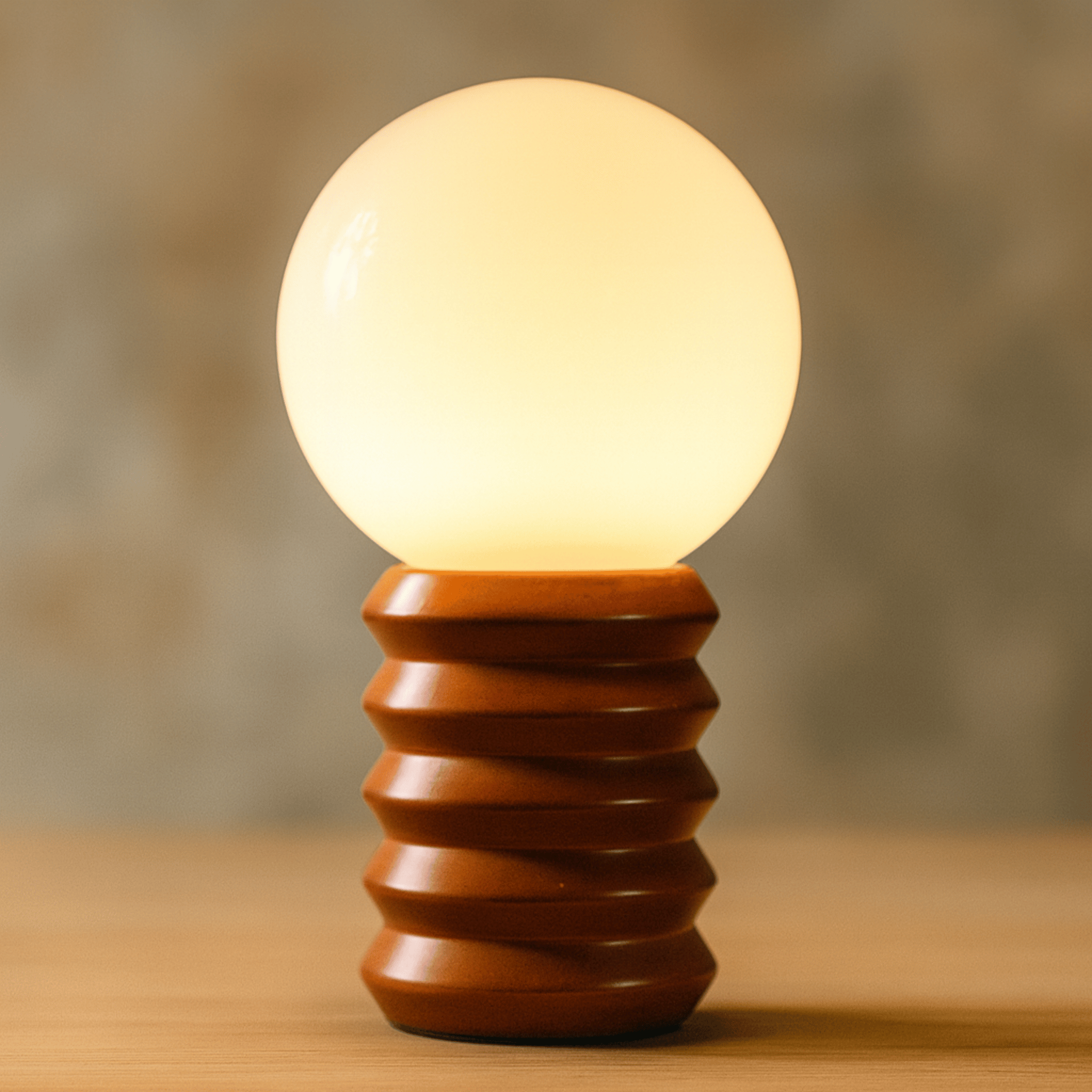 Glodra Vintage Retro Table Lamp with Glass Shade, Lamps, Accent