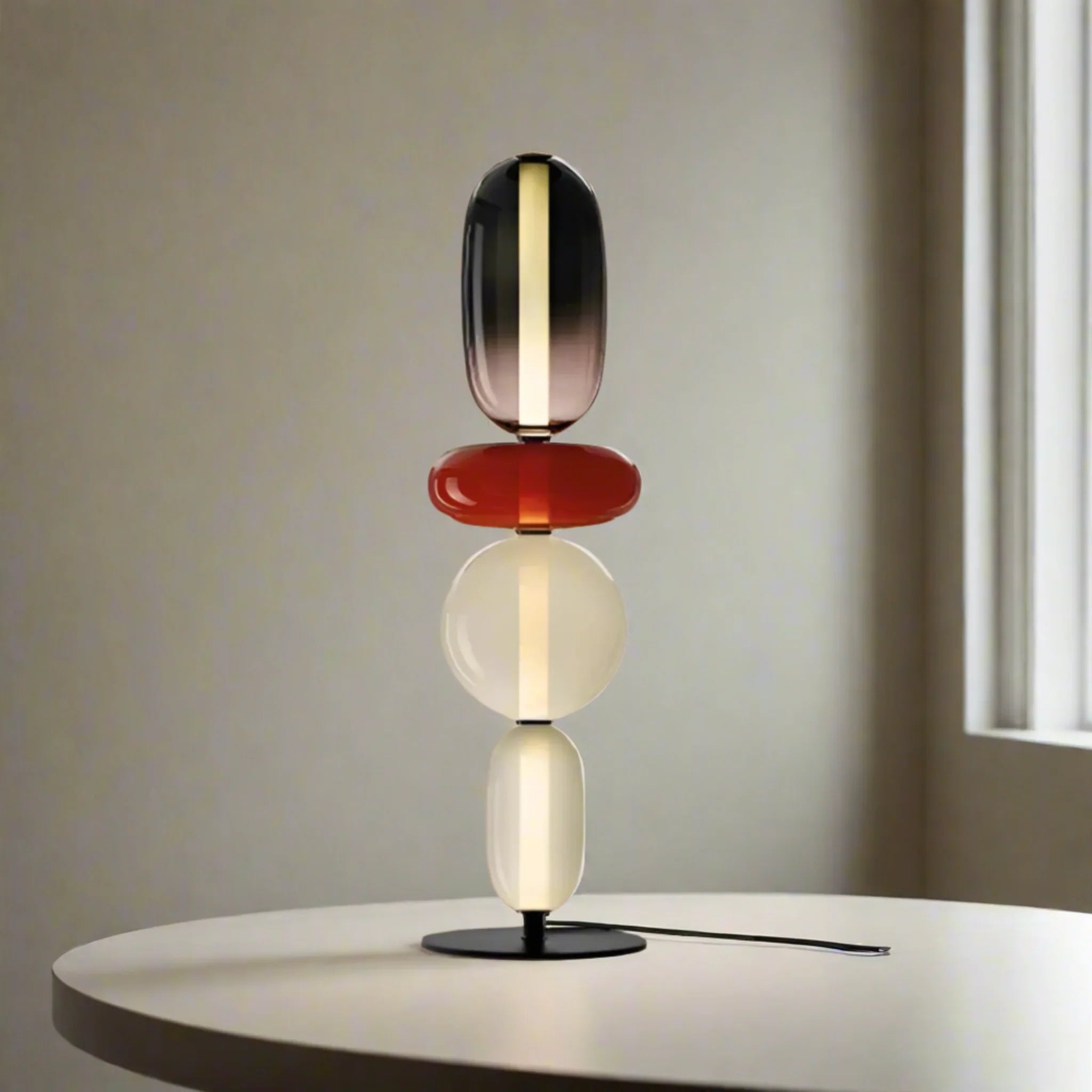 Glødra Multi-Head Stained Glass LED Lamp for Home, HaloForge, Floor Lamps, Table