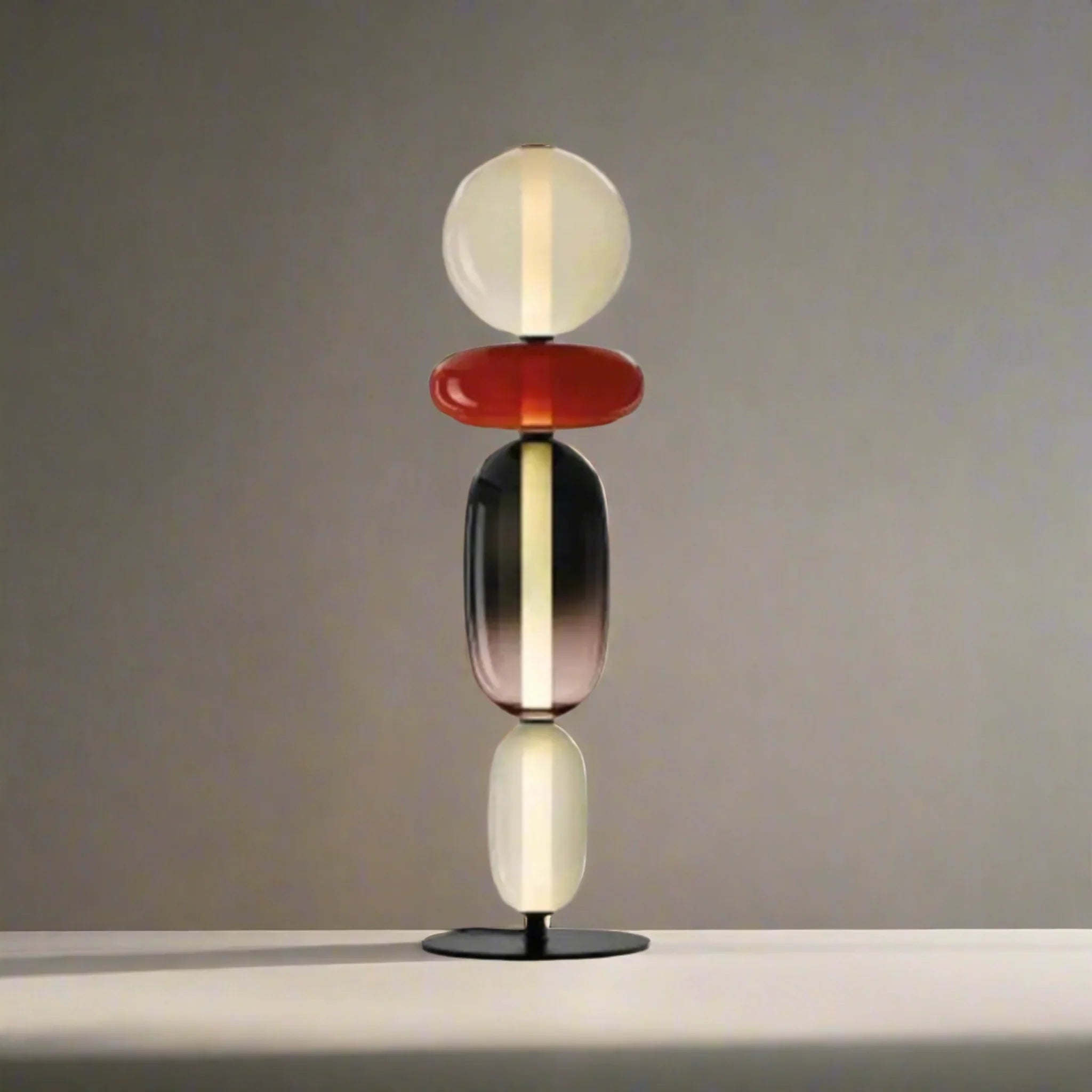 Glødra Multi-Head Stained Glass LED Lamp for Home, VernoGlow, Floor Lamps, Table