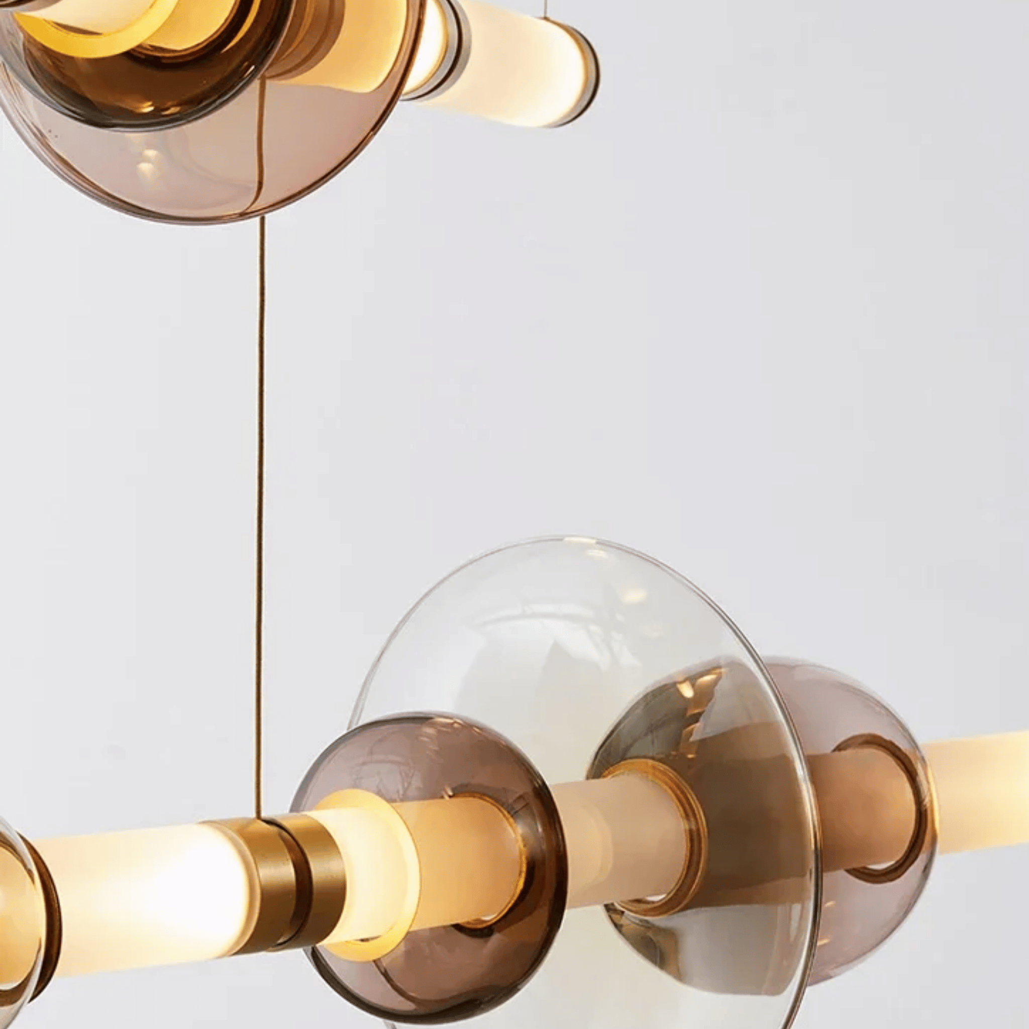 Nordic Glass Bar Chandelier — Warm LED Dining Light, Ceiling Fixtures, Glodstav for Room