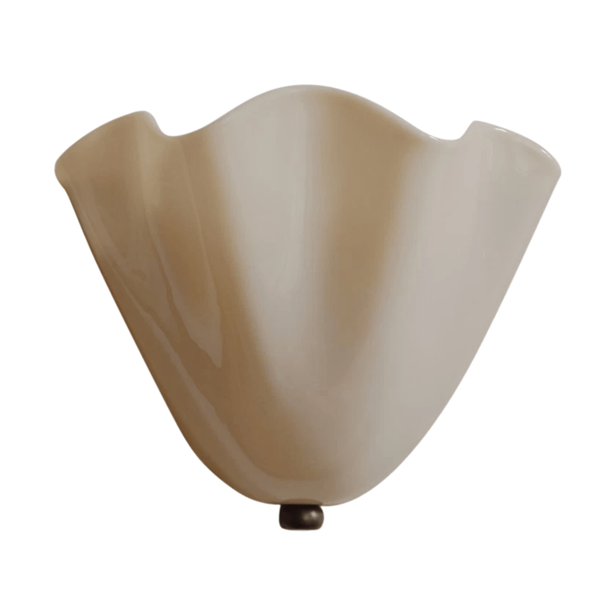 Glodsten Glass Stone Wall Lamp - Vintage LED Sconce, White, Light Fixtures, Handcrafted