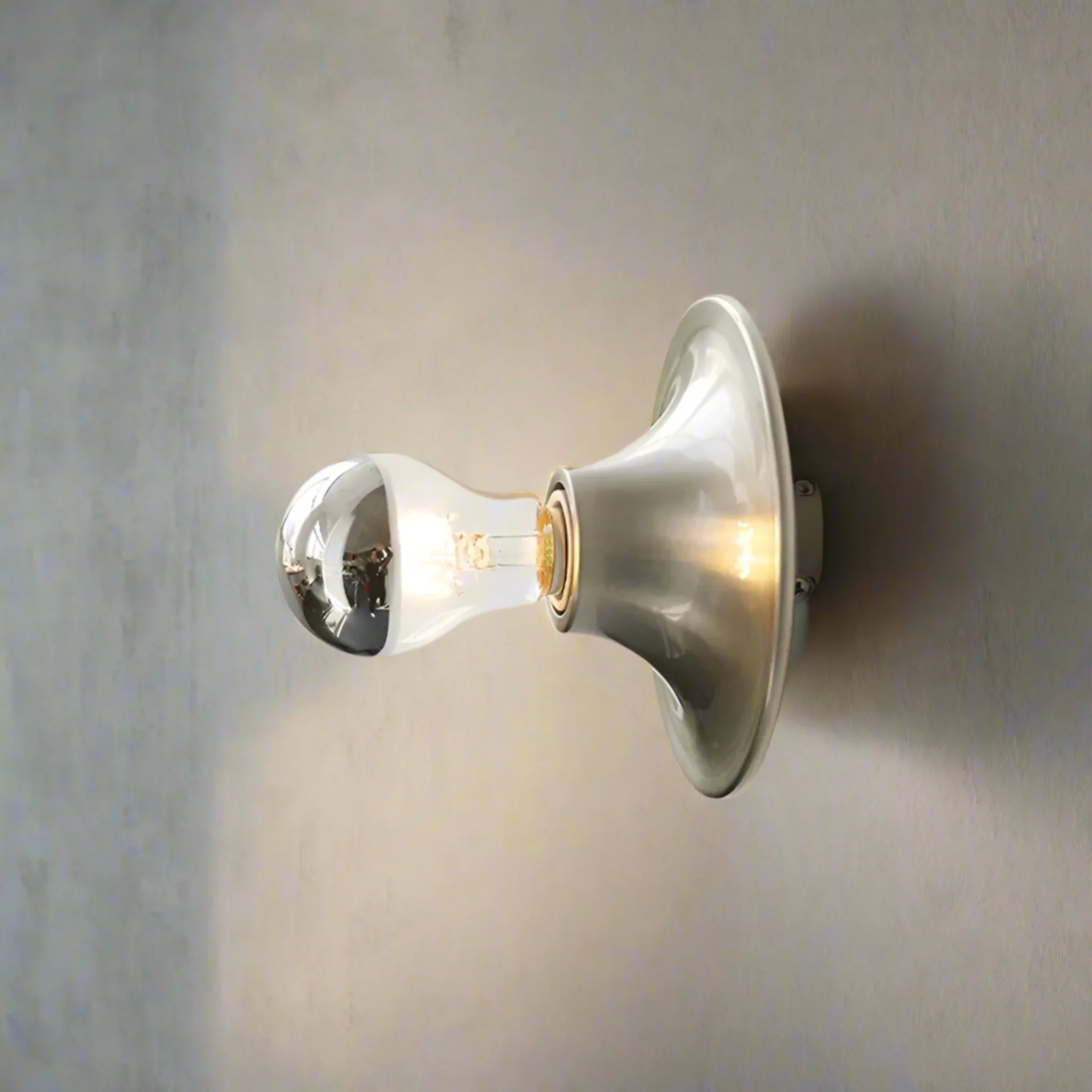 Glødvar Retro Iron Wall Sconce for Home Decor, Chrome, Light Fixtures, Nordic Design