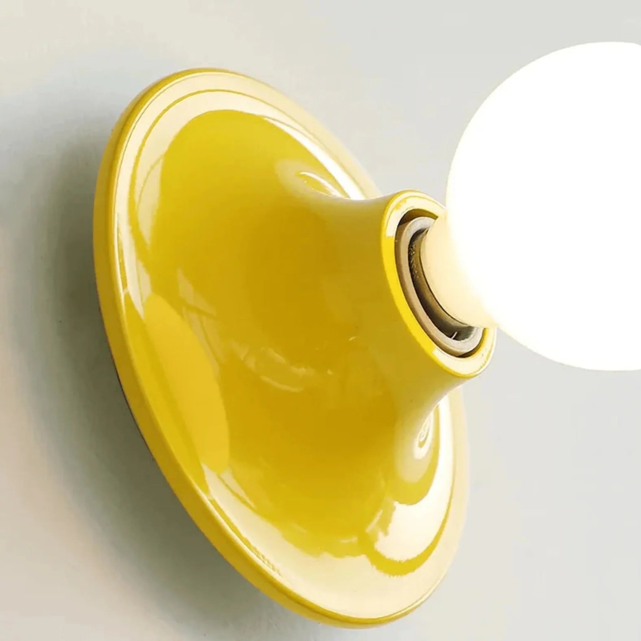 Glødvar Retro Iron Wall Sconce for Home Decor, Yellow, Light Fixtures, Nordic Design