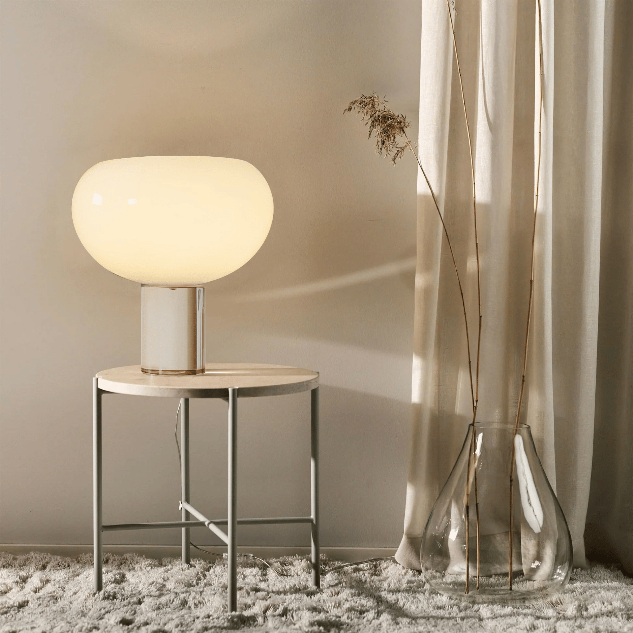 Scandinavian Frosted Glass Globe Table Lamp Decor, Lamps, Glodvei Large