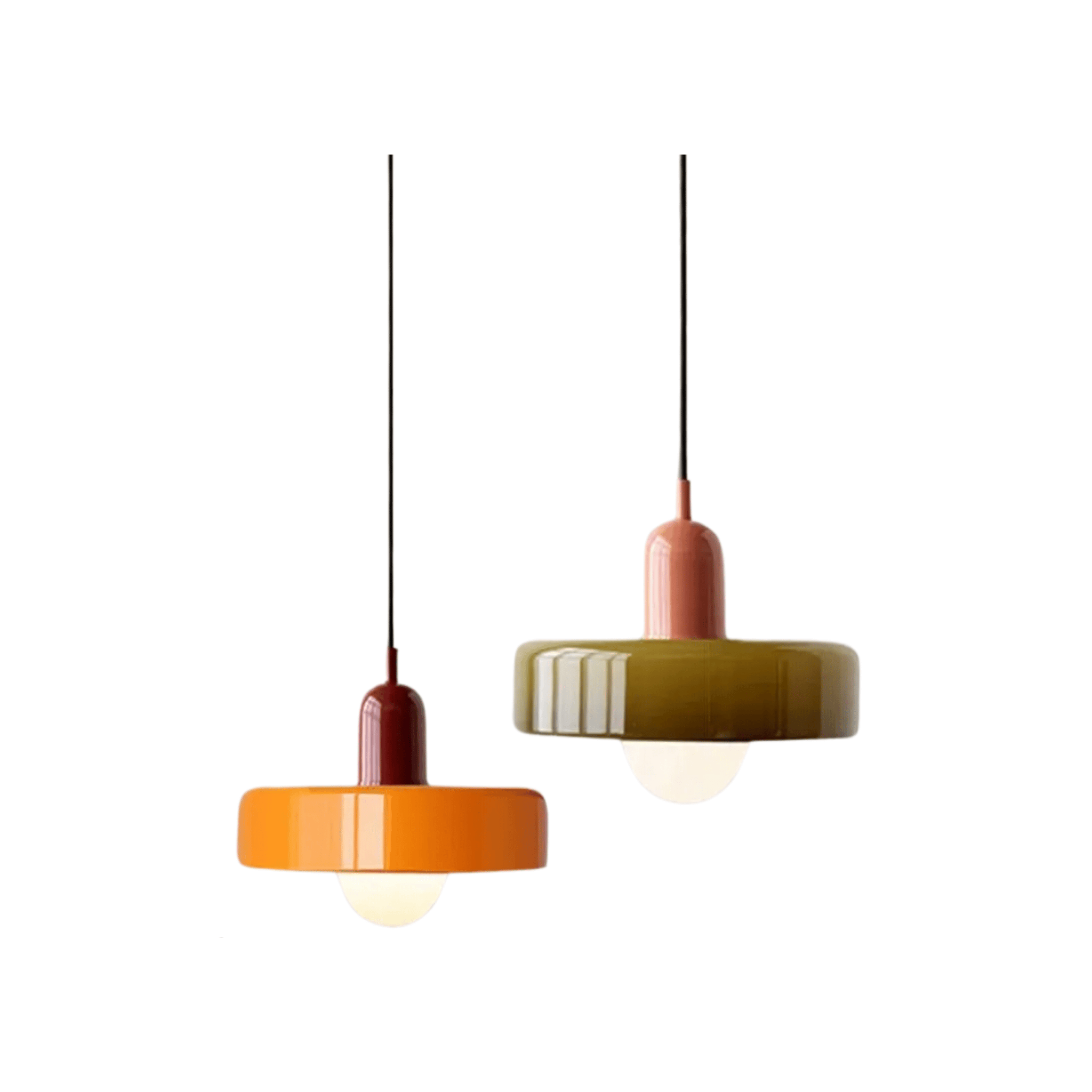 Nordic Bauhaus Glass Pendant Light for Dining Room, Ceiling Fixtures, Glödra Retro
