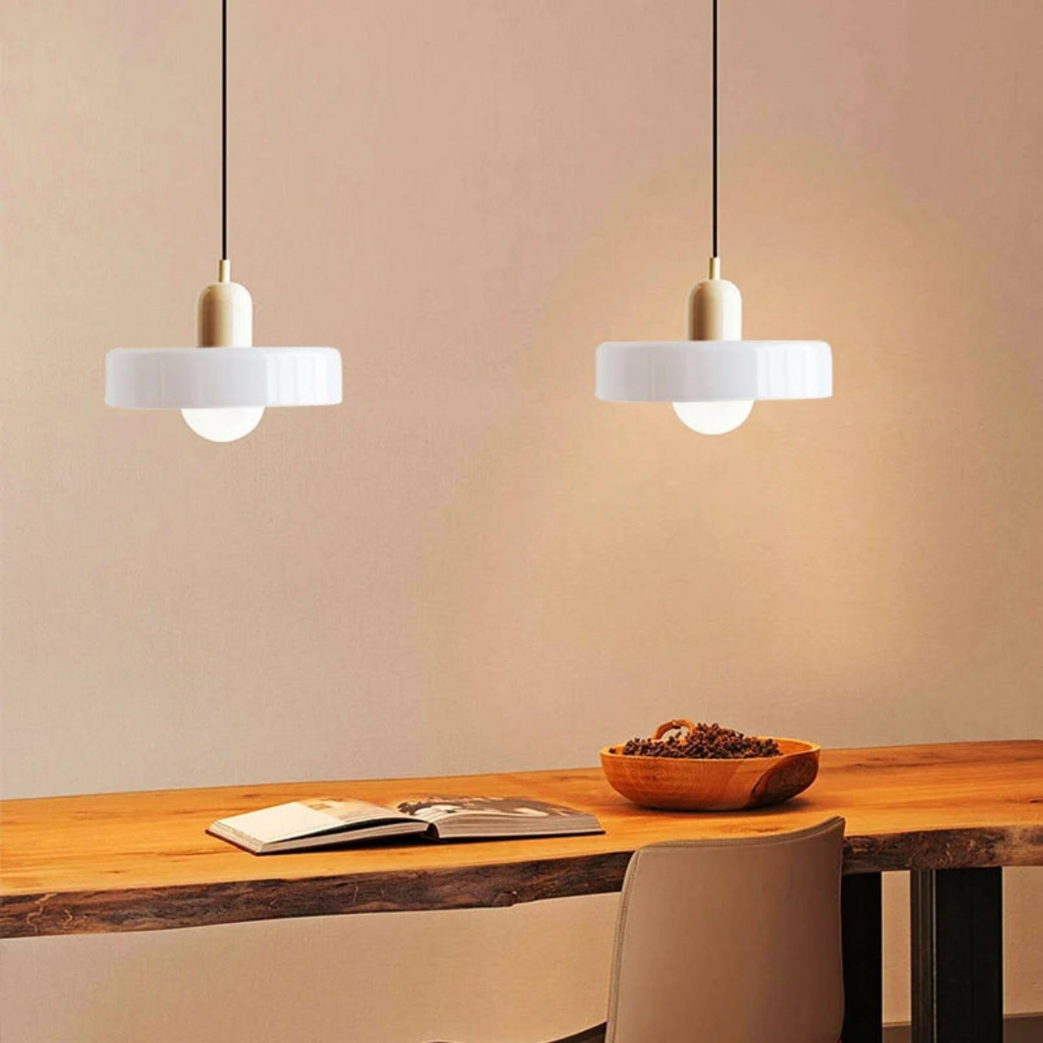 Nordic Bauhaus Glass Pendant Light for Dining Room, Ceiling Fixtures, Glödra Retro