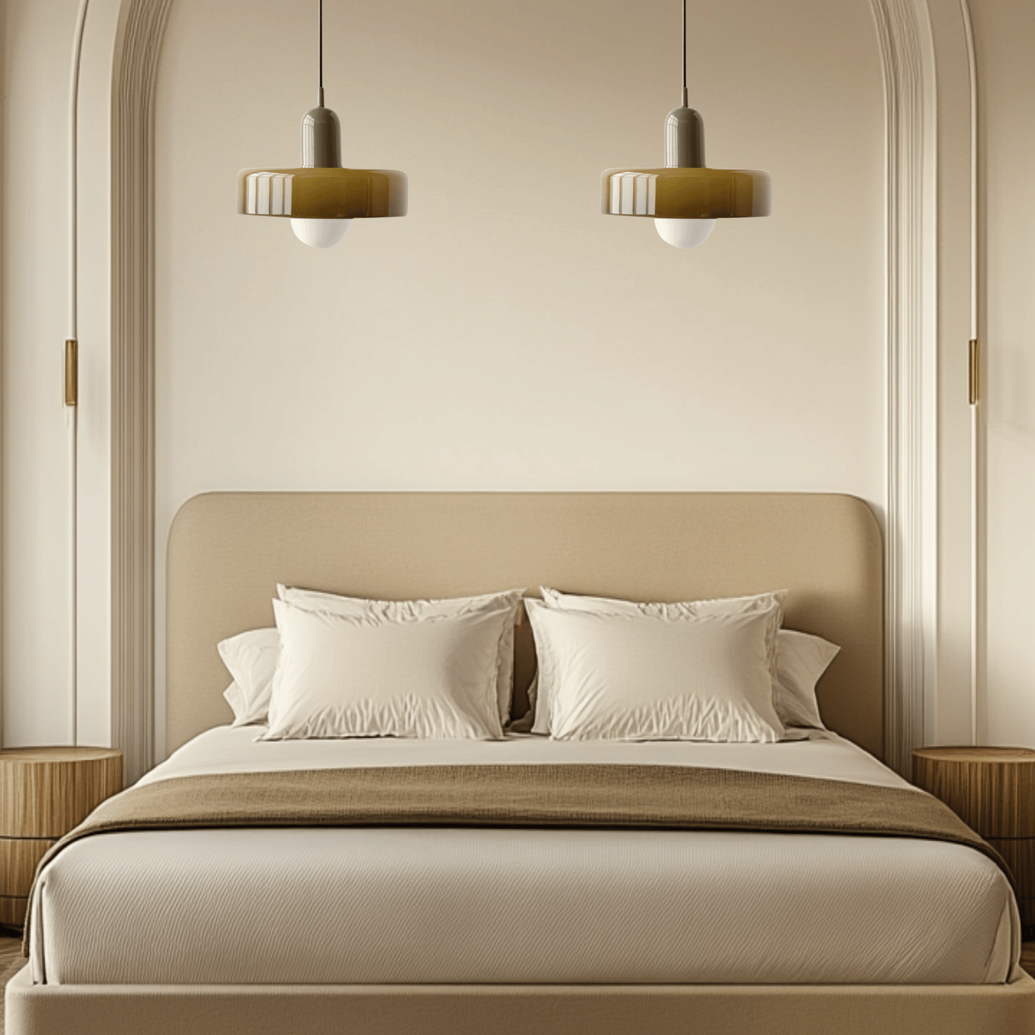 Nordic Bauhaus Glass Pendant Light for Dining Room, Ceiling Fixtures, Glödra Retro