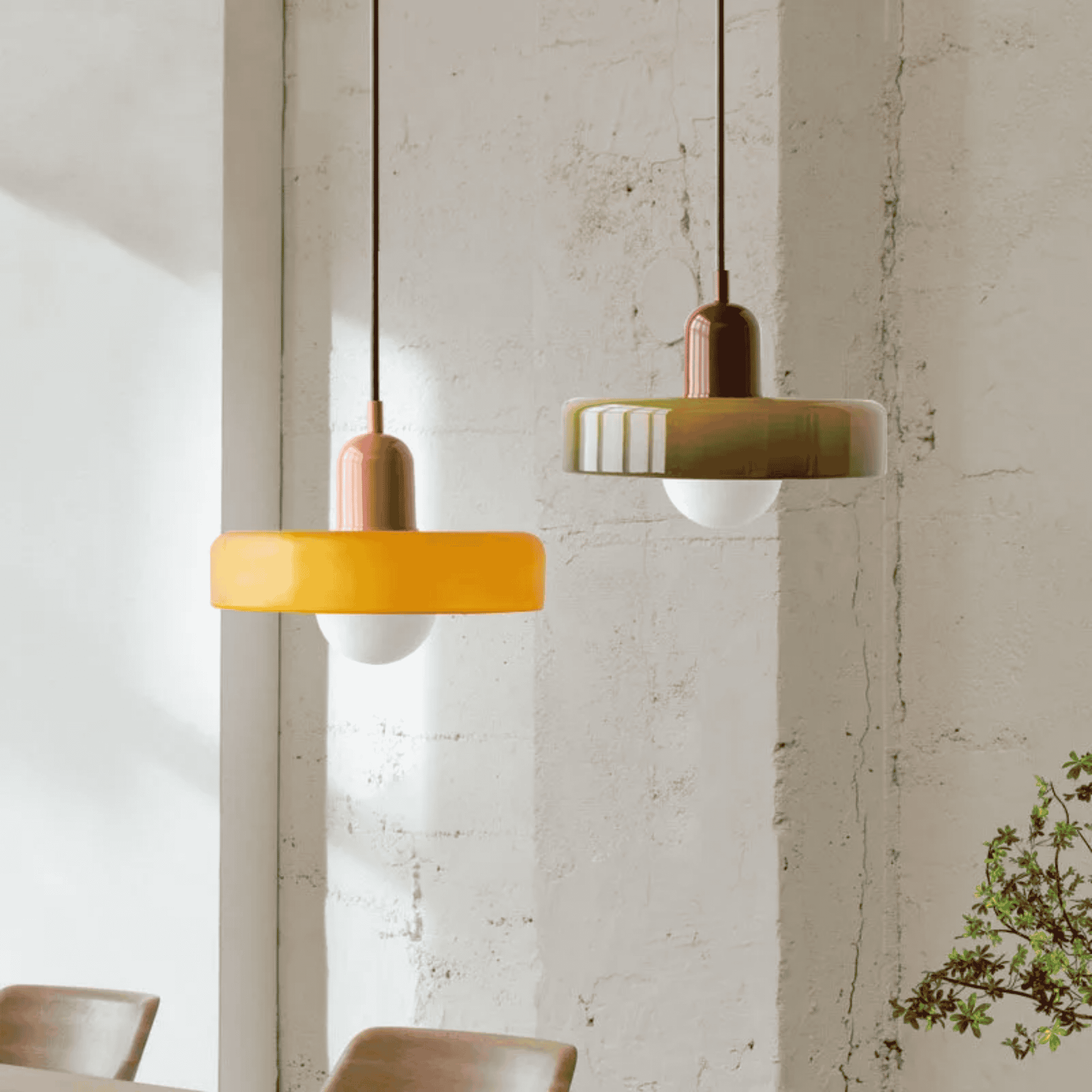 Nordic Bauhaus Glass Pendant Light for Dining Room, Ceiling Fixtures, Glödra Retro